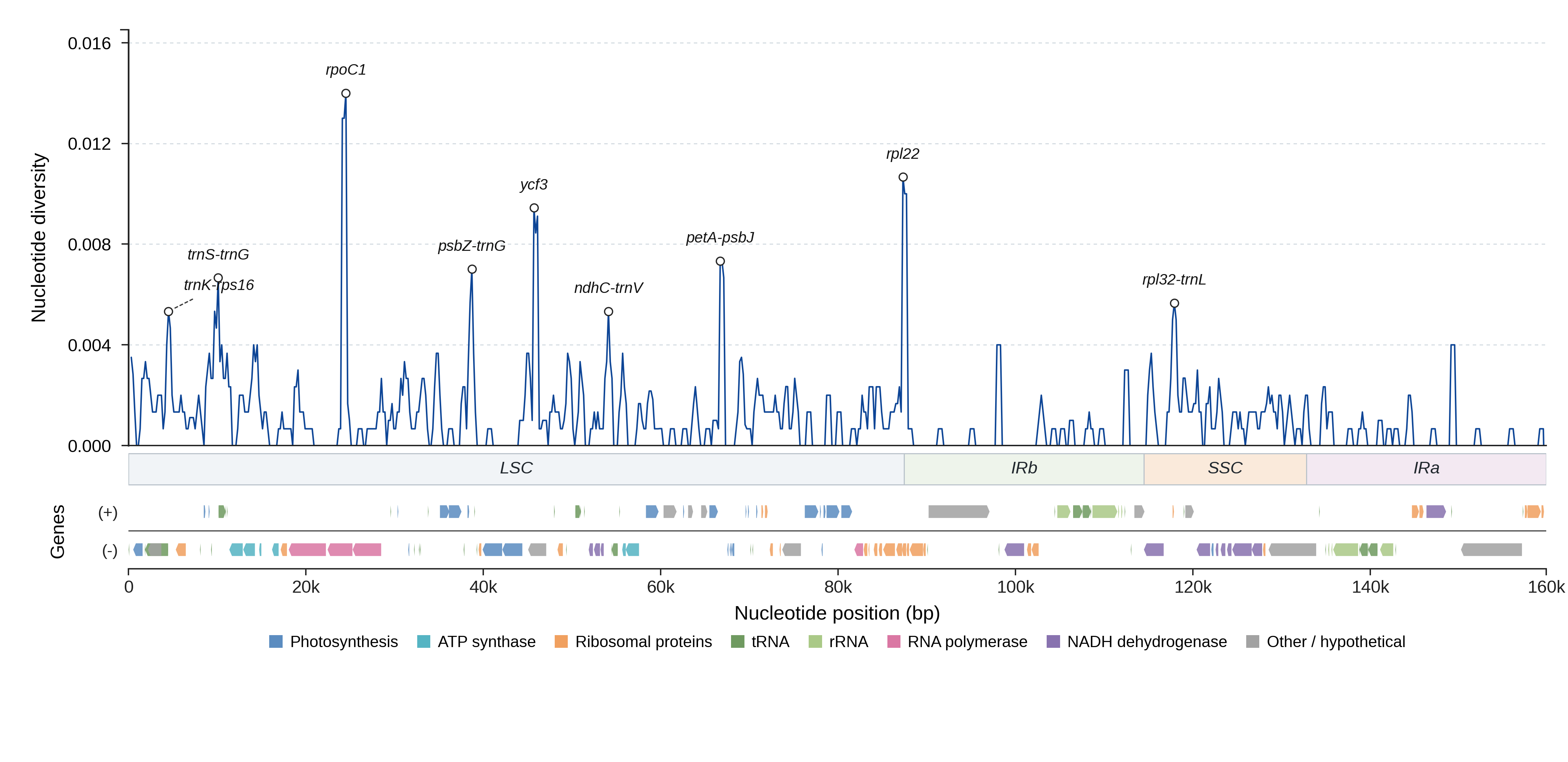 Sliding-window nucleotide diversity