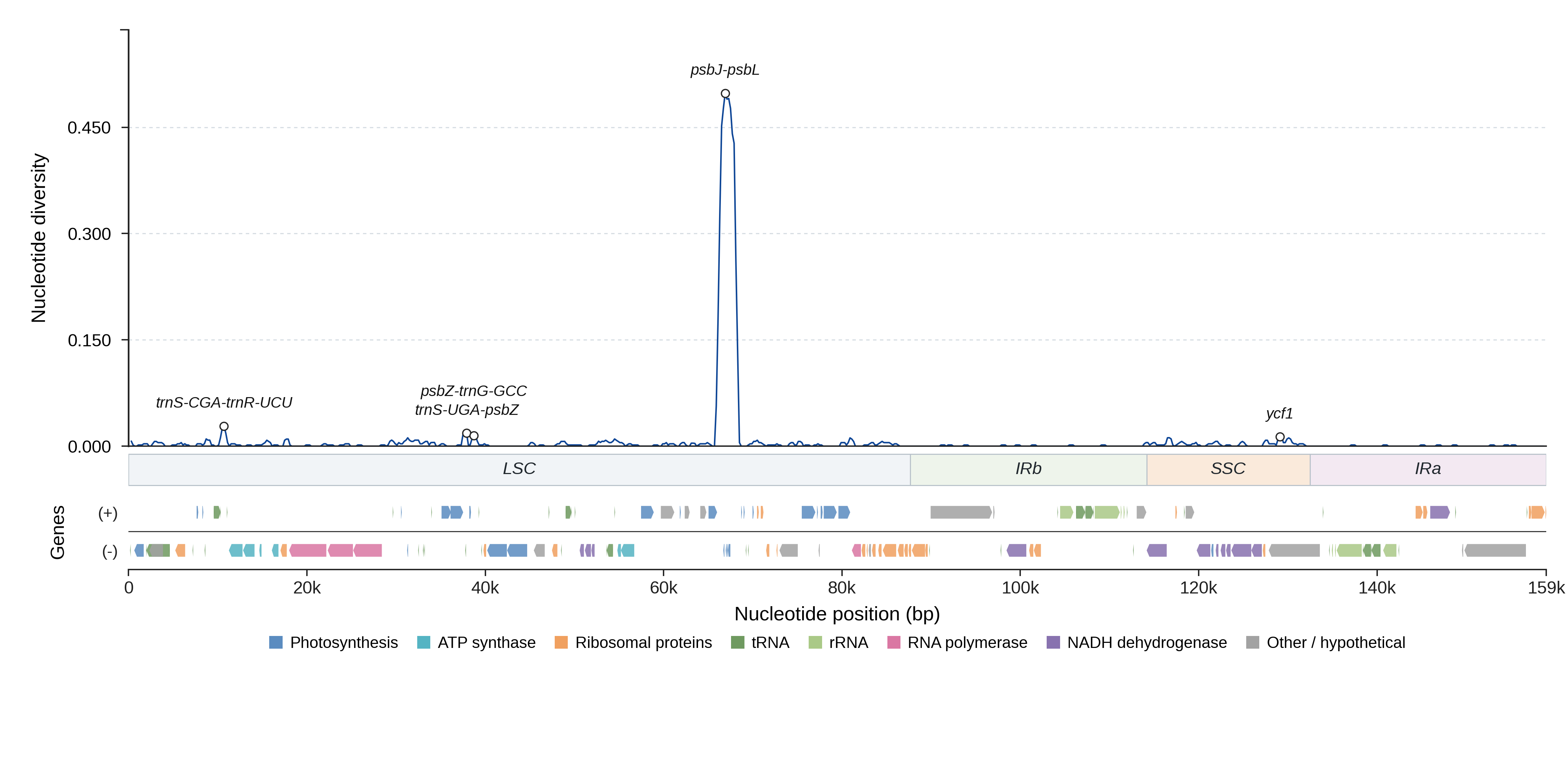 Sliding-window nucleotide diversity