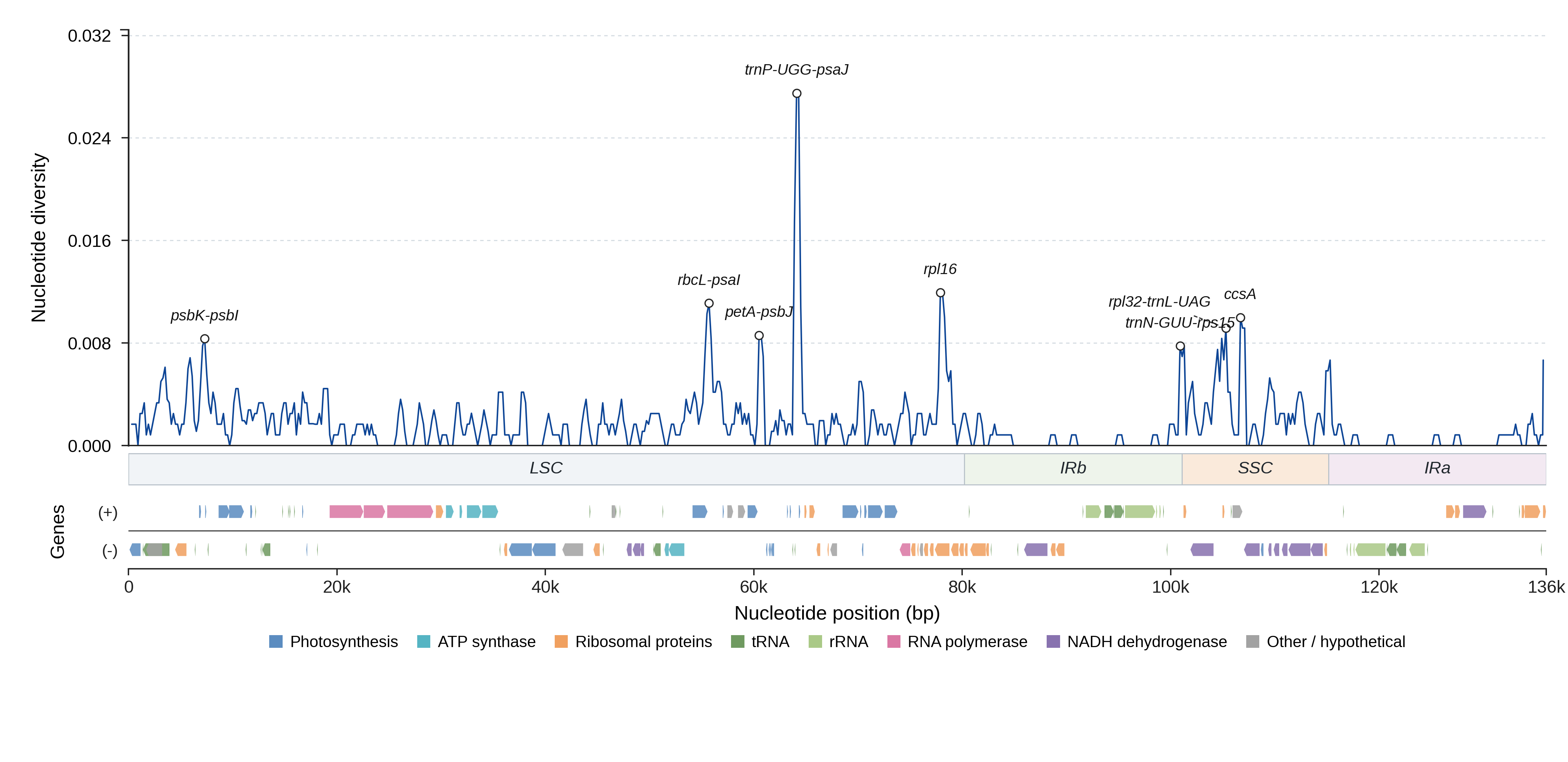 Sliding-window nucleotide diversity