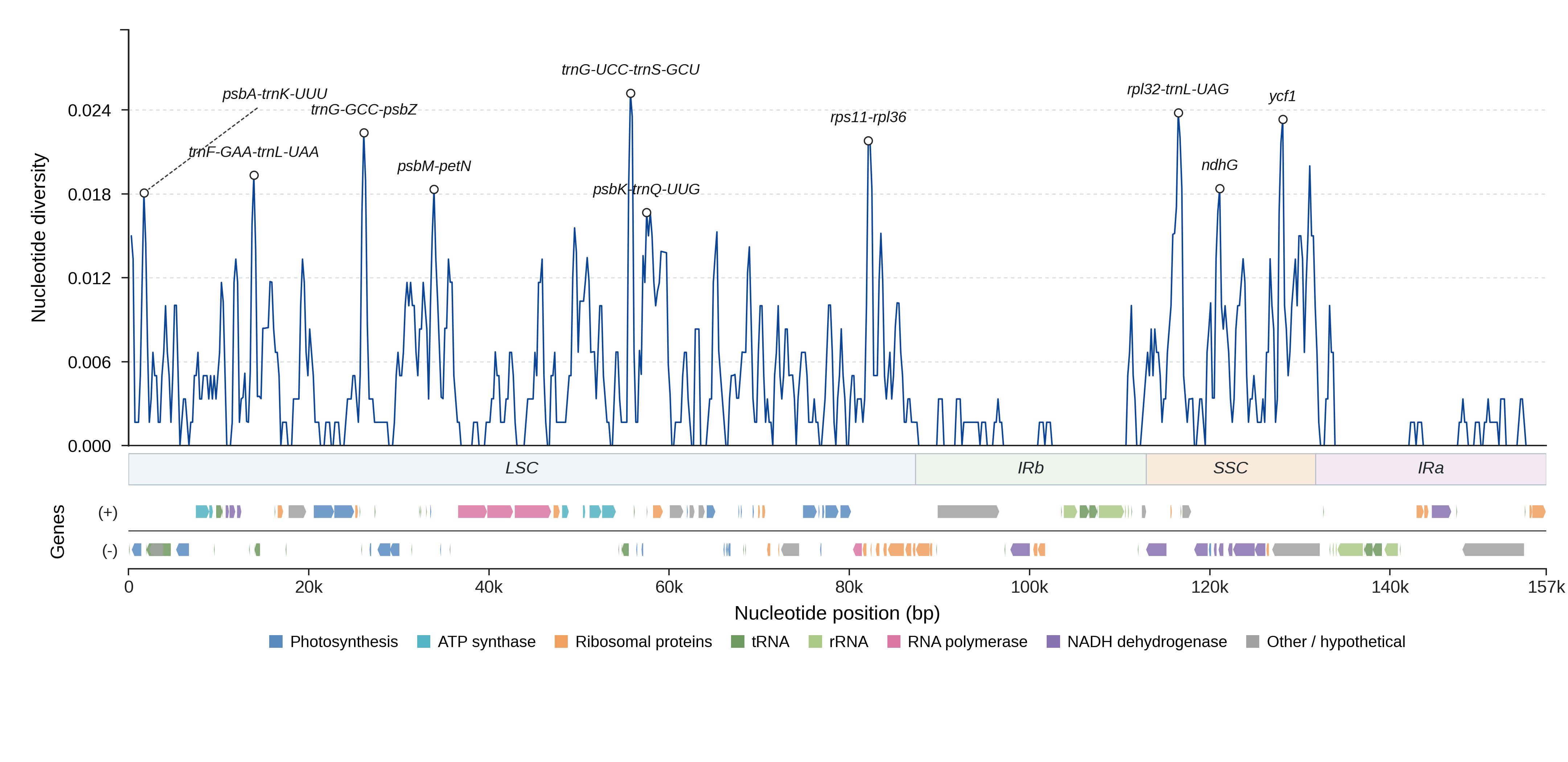 Sliding-window nucleotide diversity