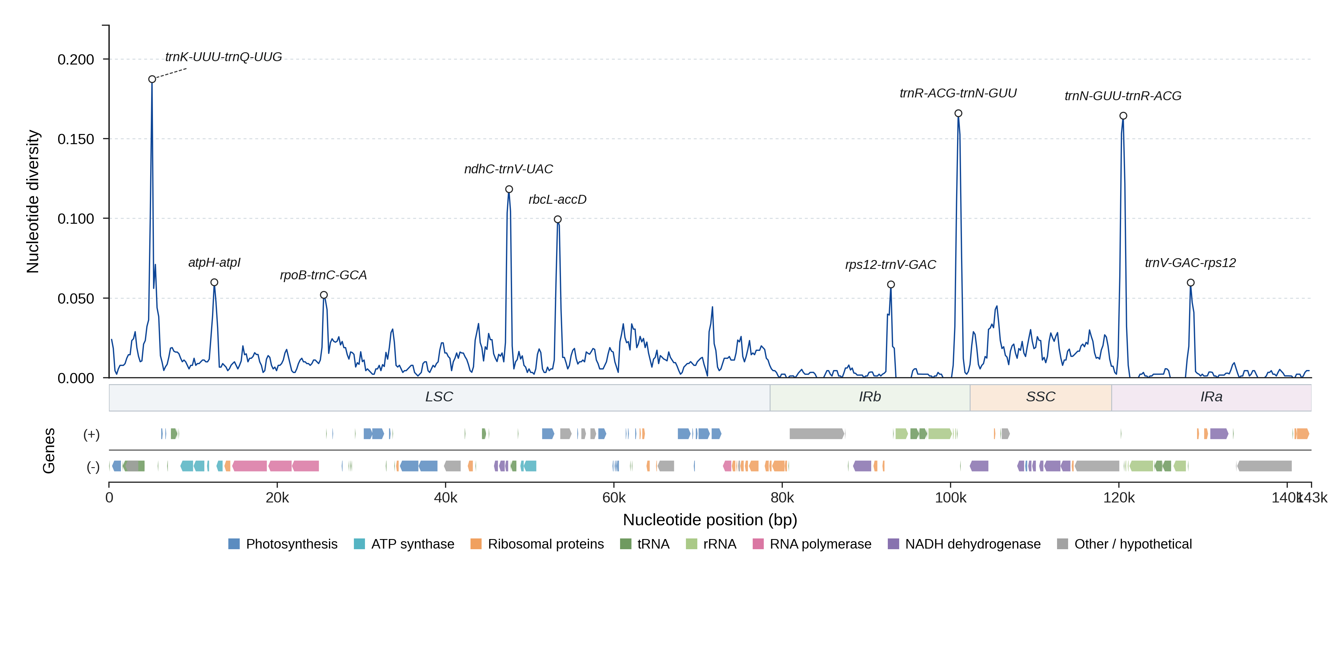 Sliding-window nucleotide diversity