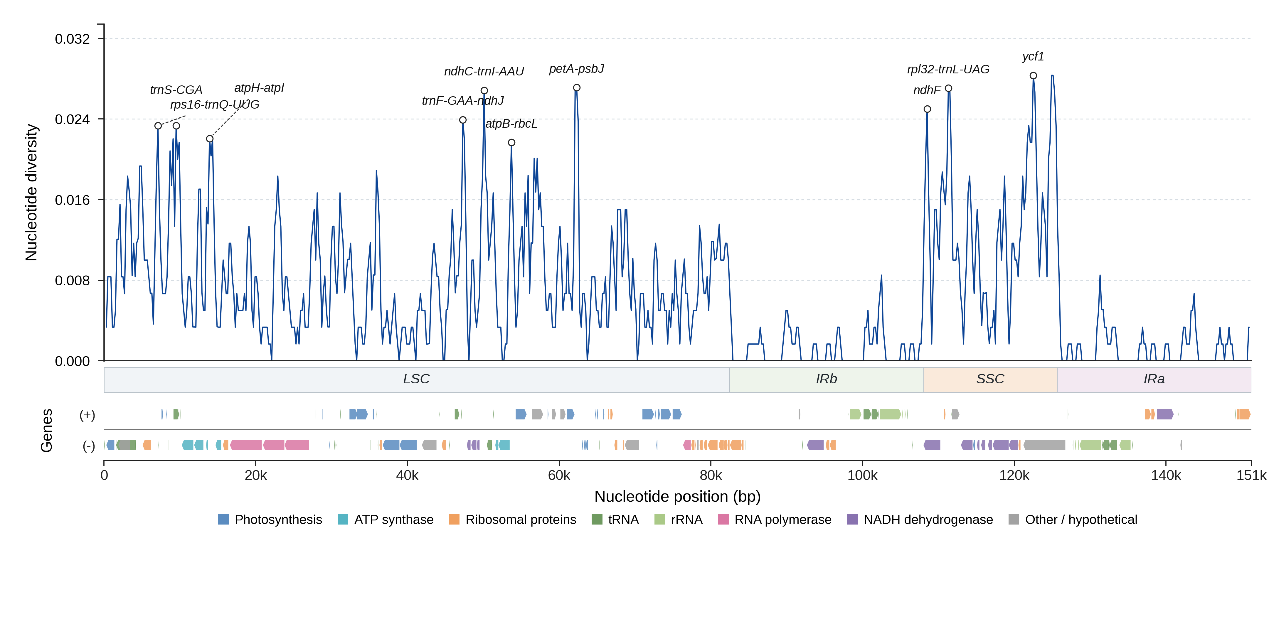 Sliding-window nucleotide diversity