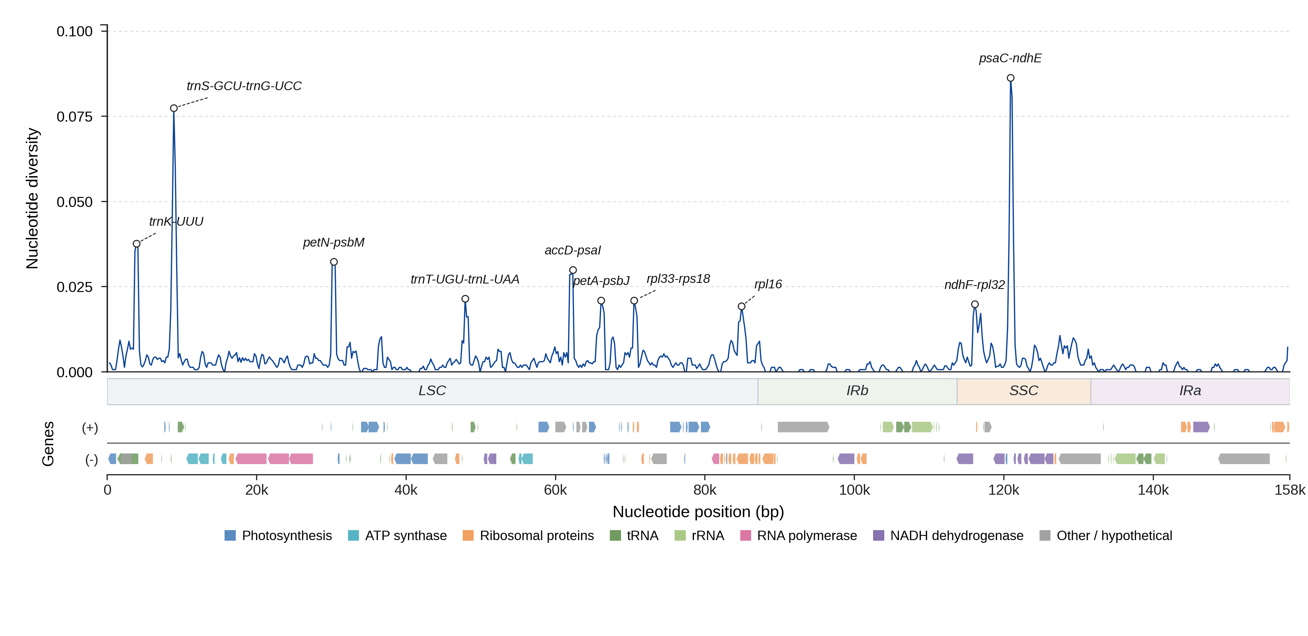 Sliding-window nucleotide diversity
