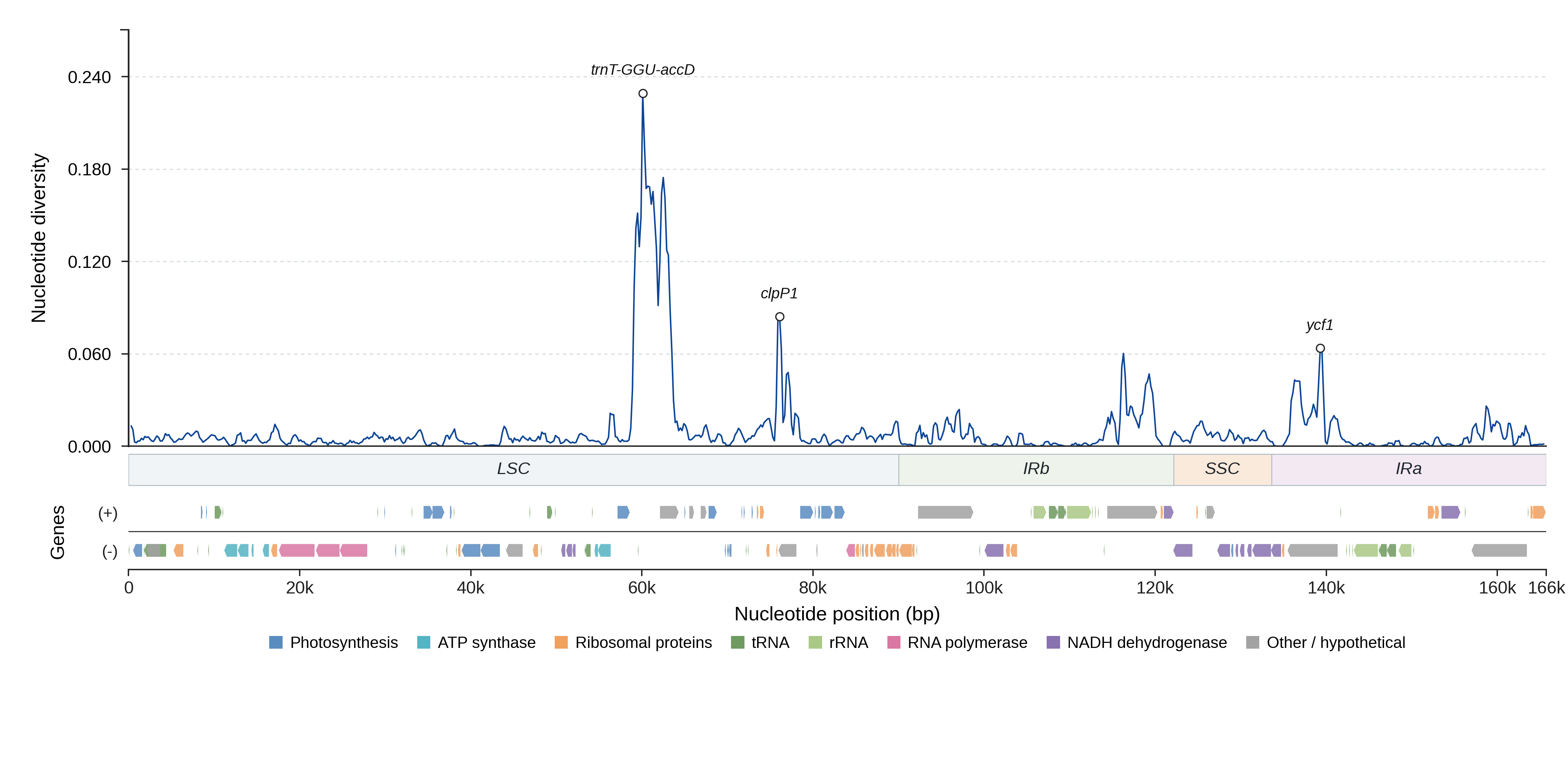 Sliding-window nucleotide diversity