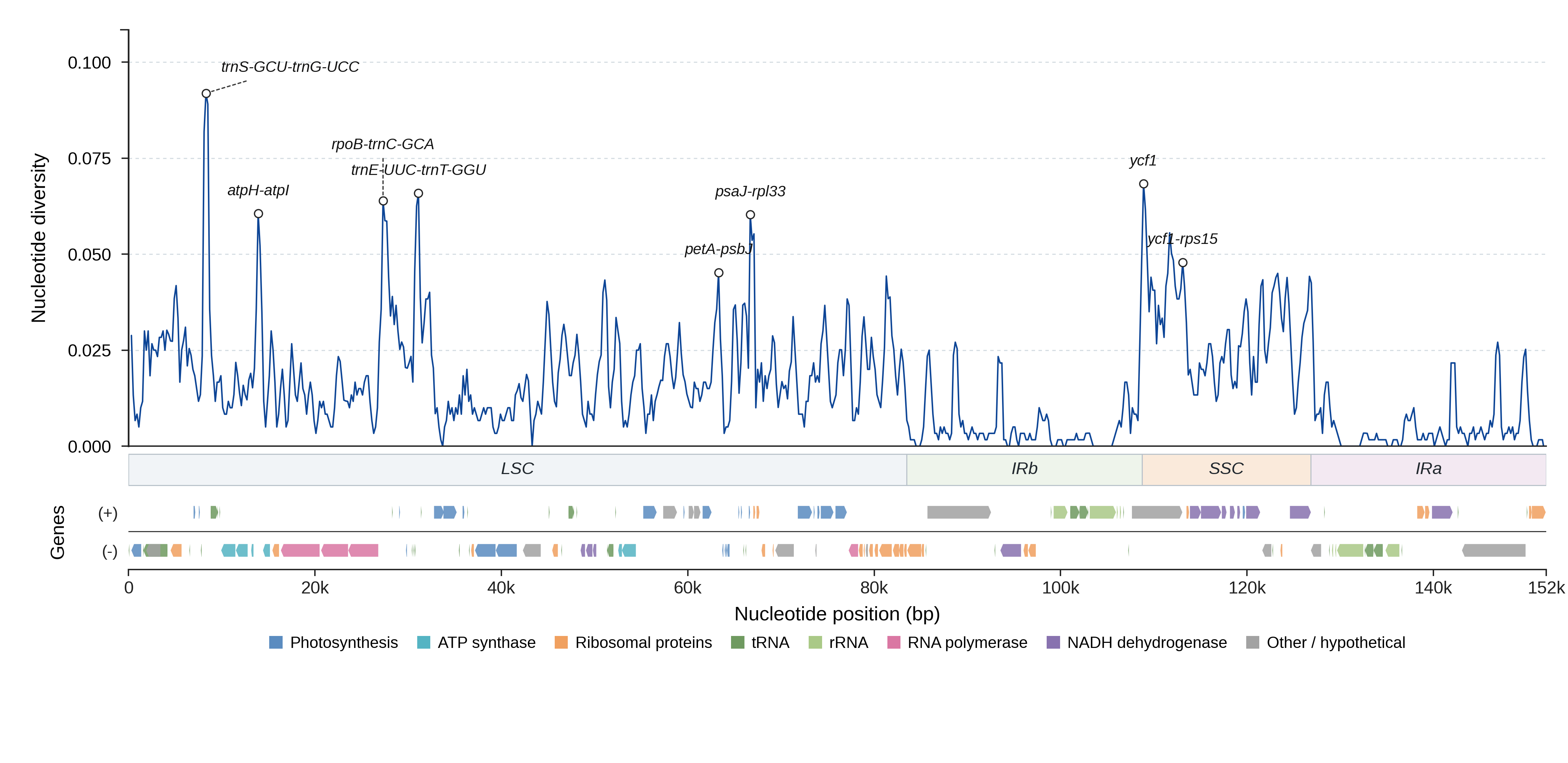 Sliding-window nucleotide diversity