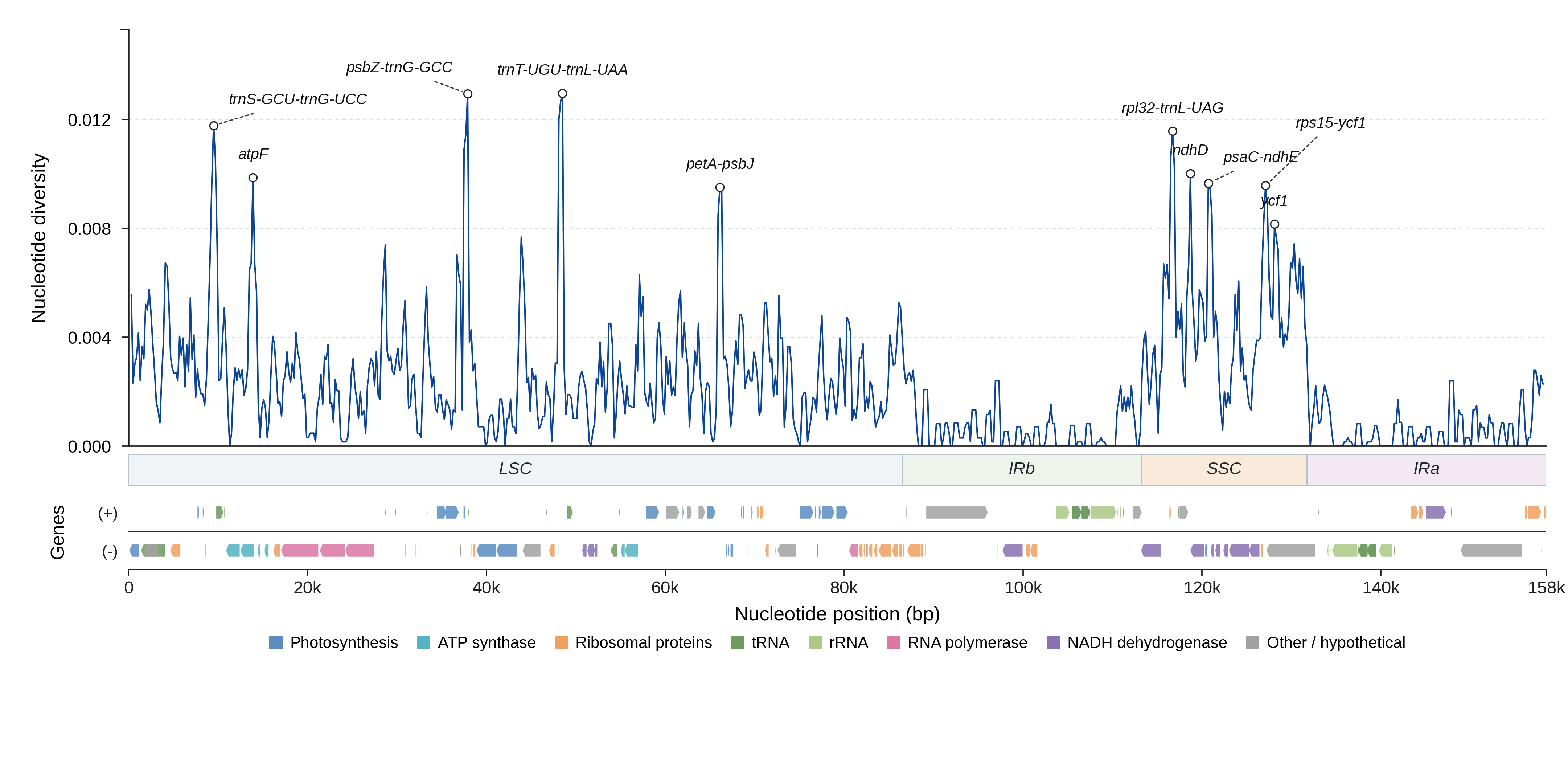 Sliding-window nucleotide diversity