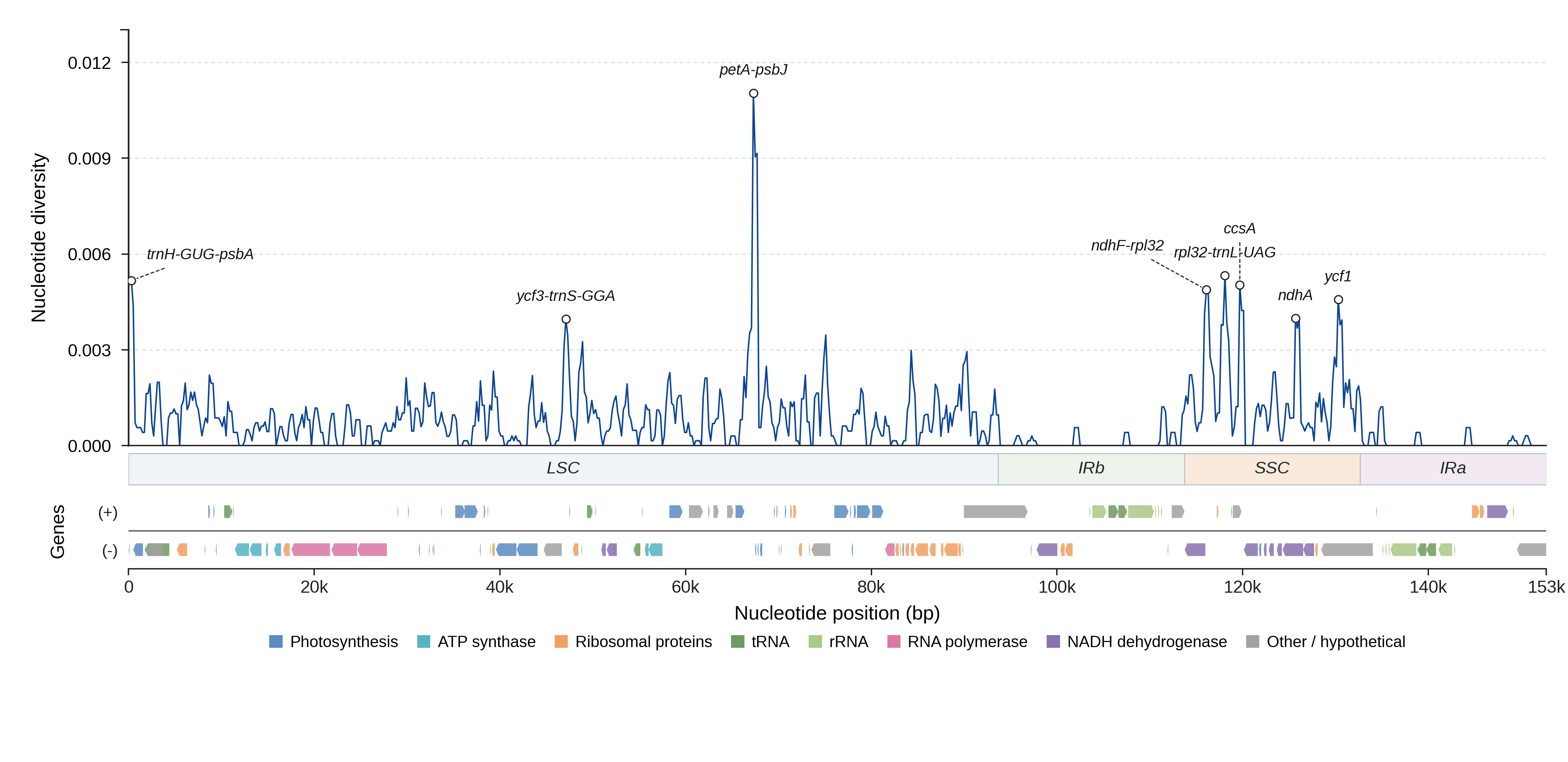 Sliding-window nucleotide diversity