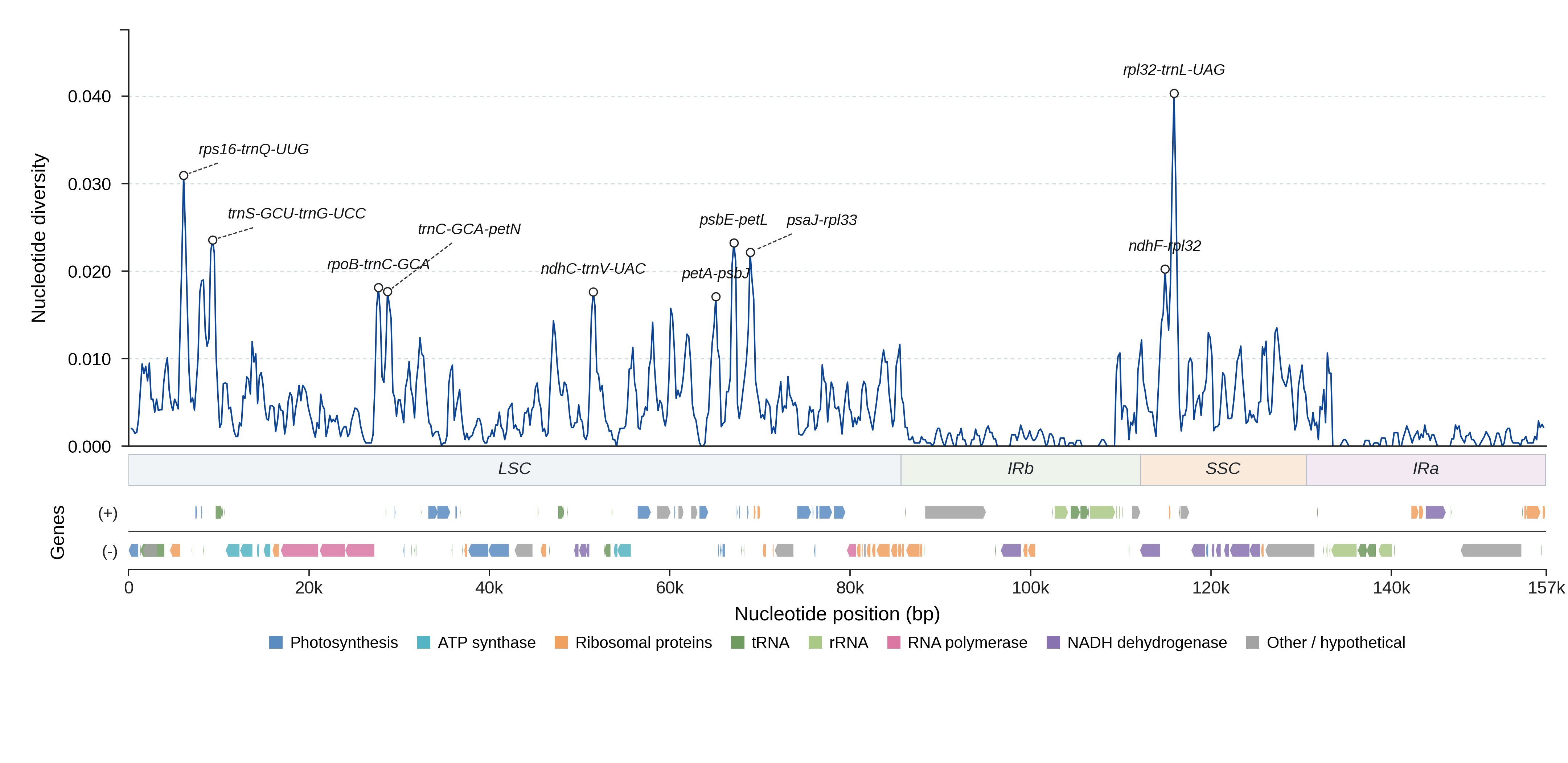 Sliding-window nucleotide diversity