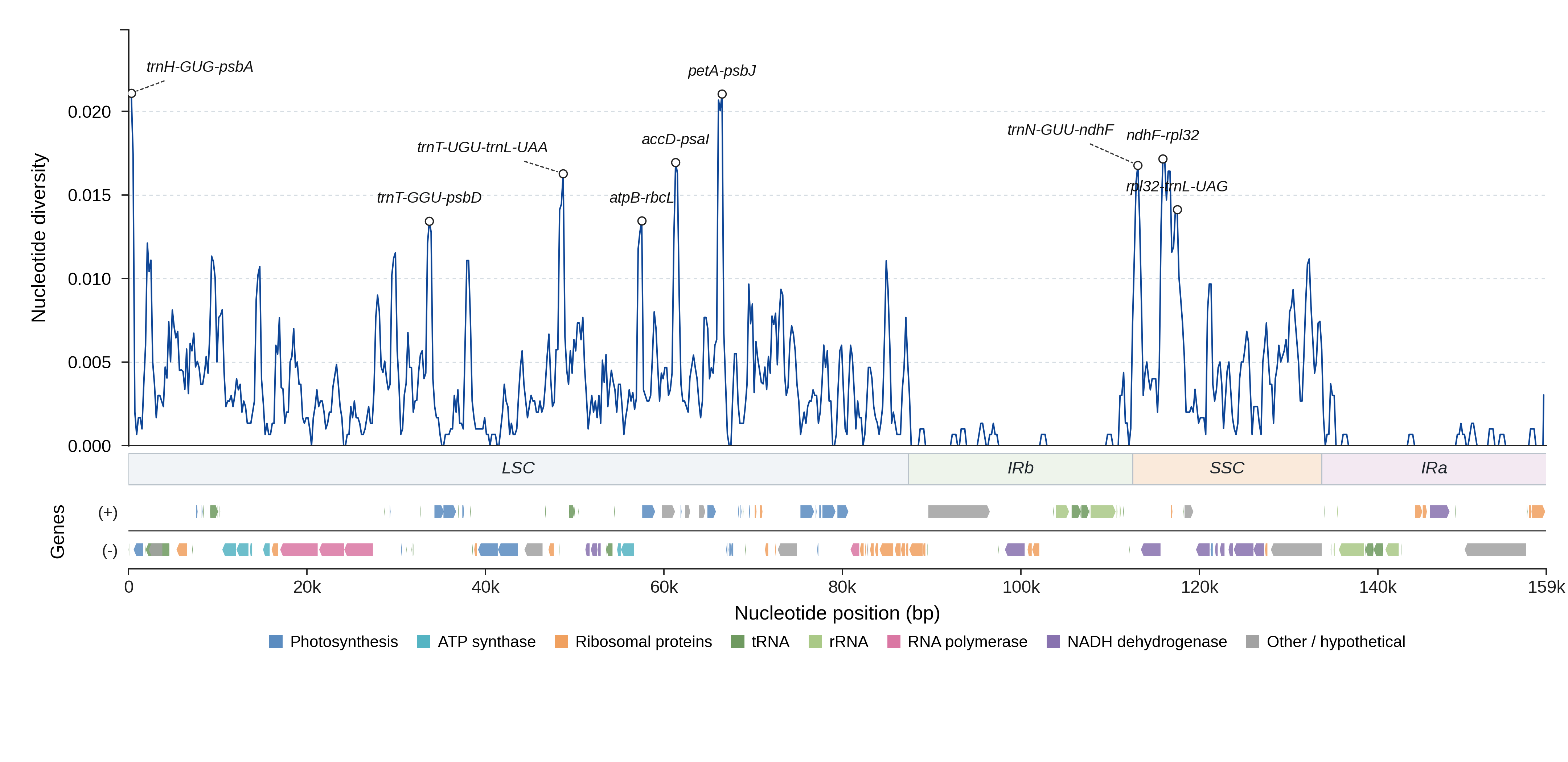 Sliding-window nucleotide diversity
