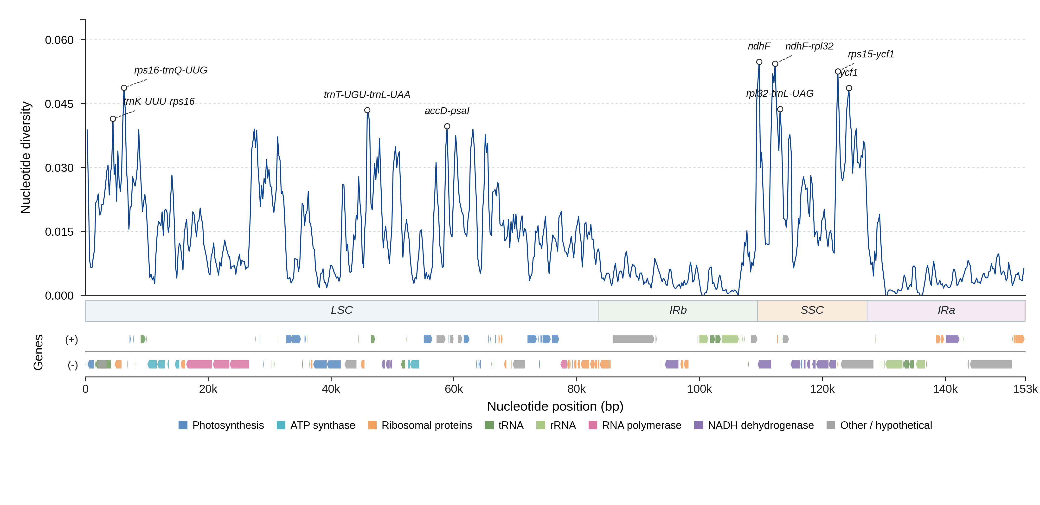 Sliding-window nucleotide diversity
