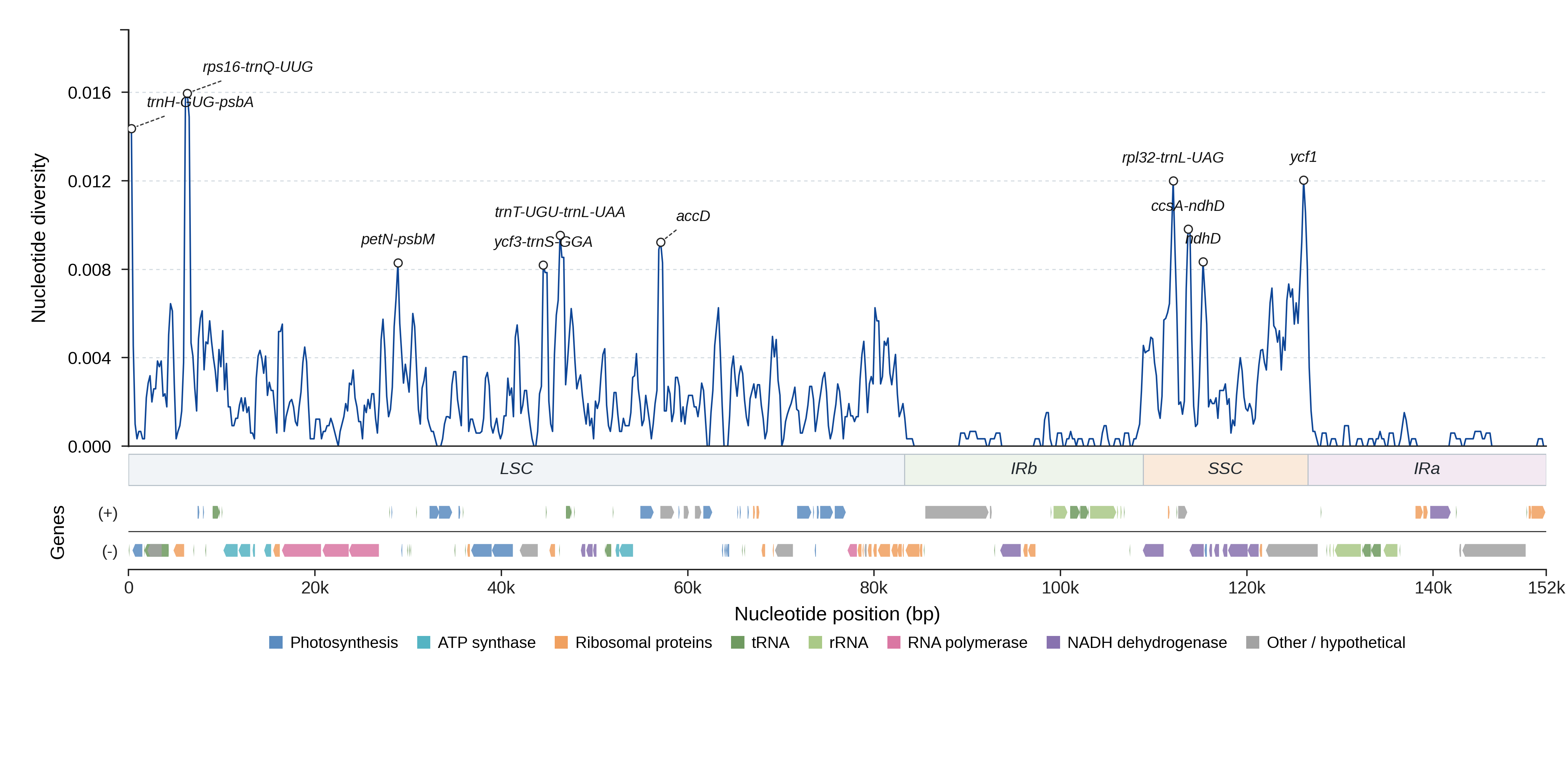 Sliding-window nucleotide diversity