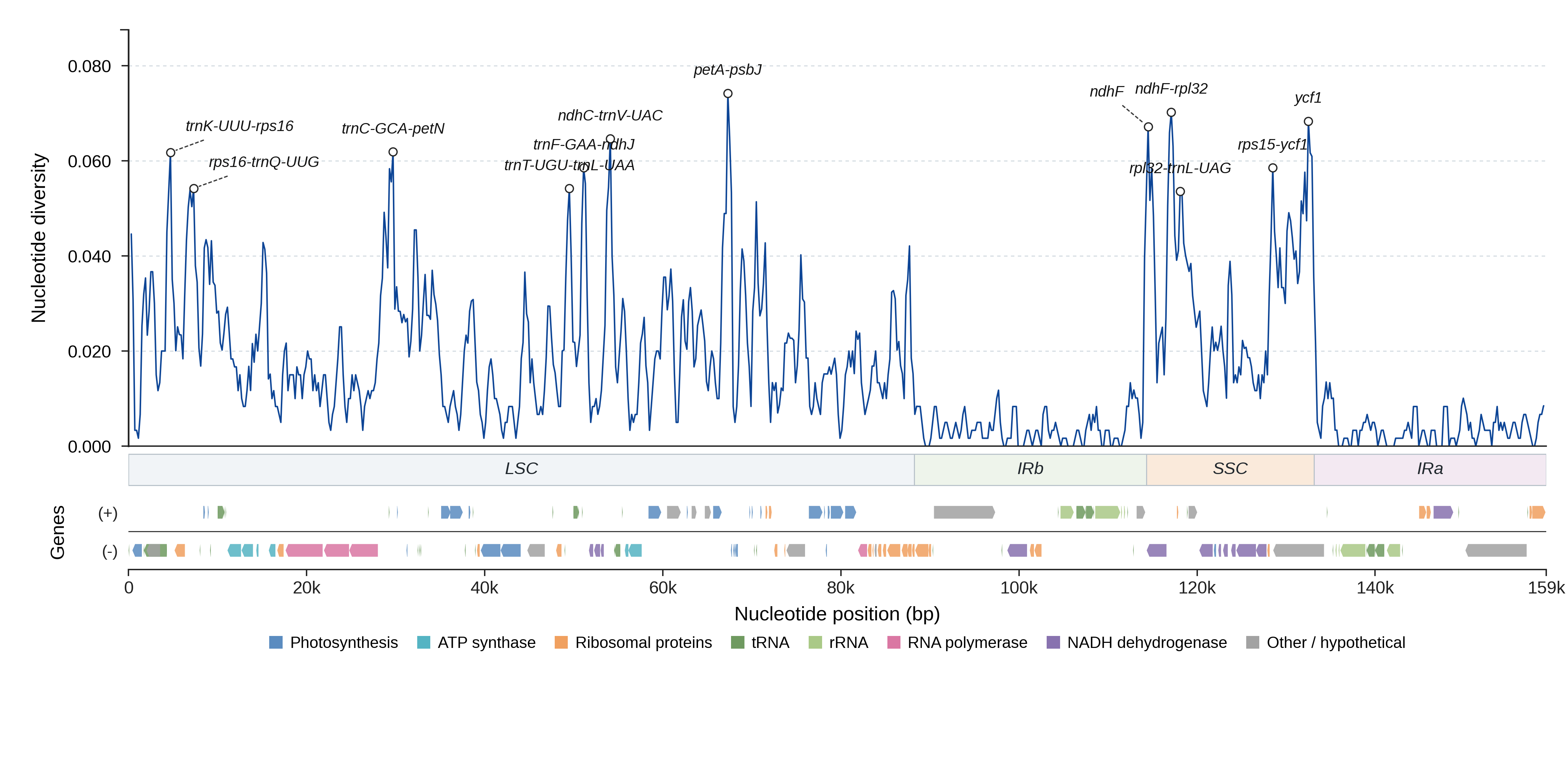 Sliding-window nucleotide diversity