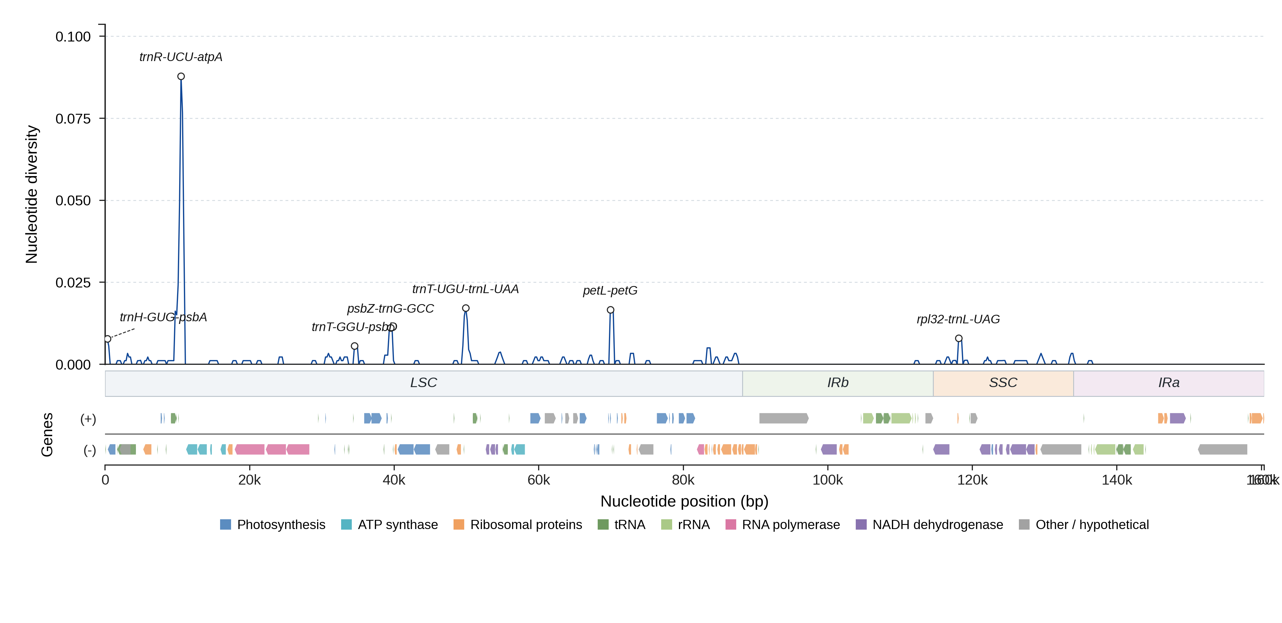 Sliding-window nucleotide diversity