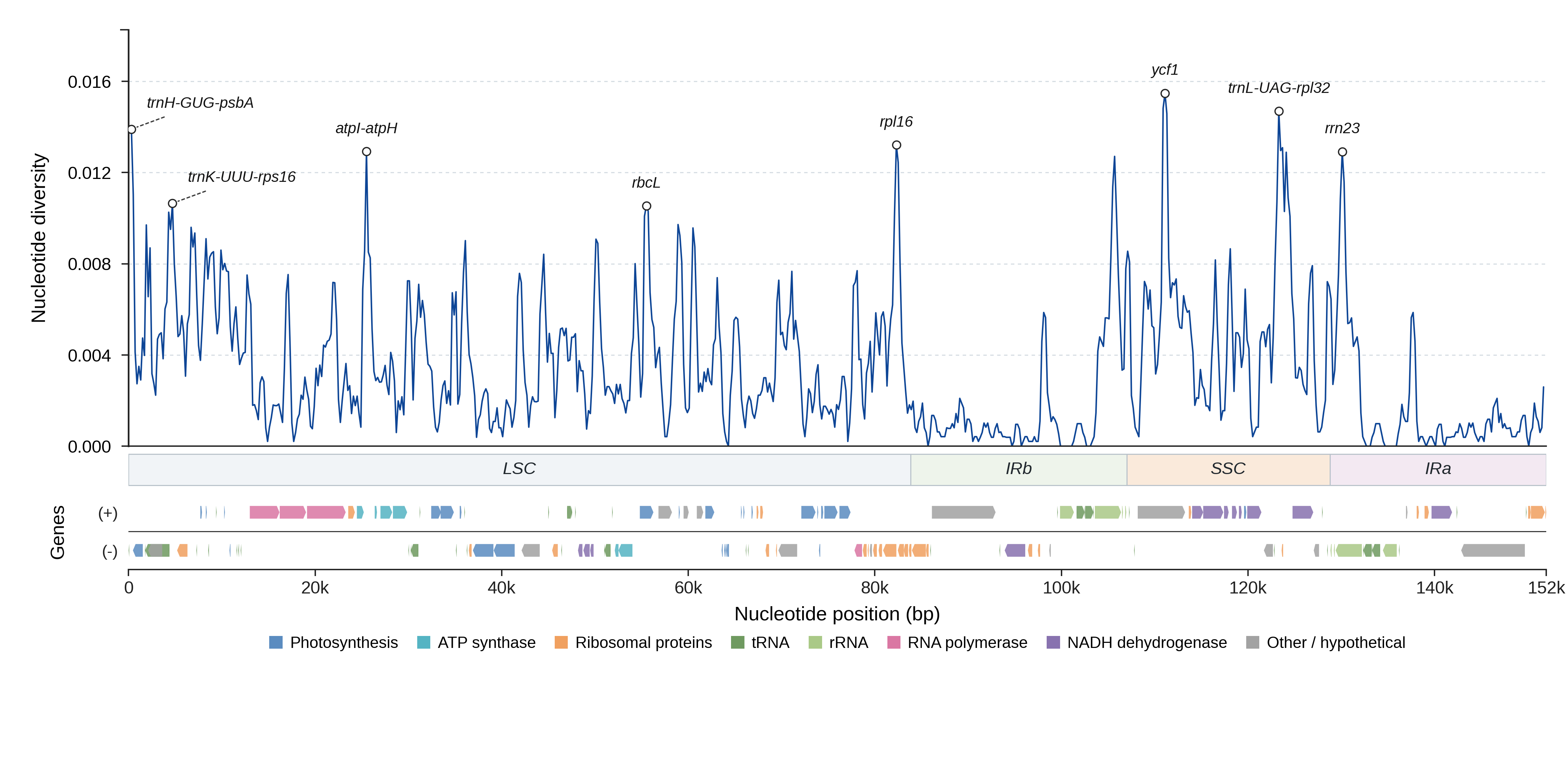 Sliding-window nucleotide diversity