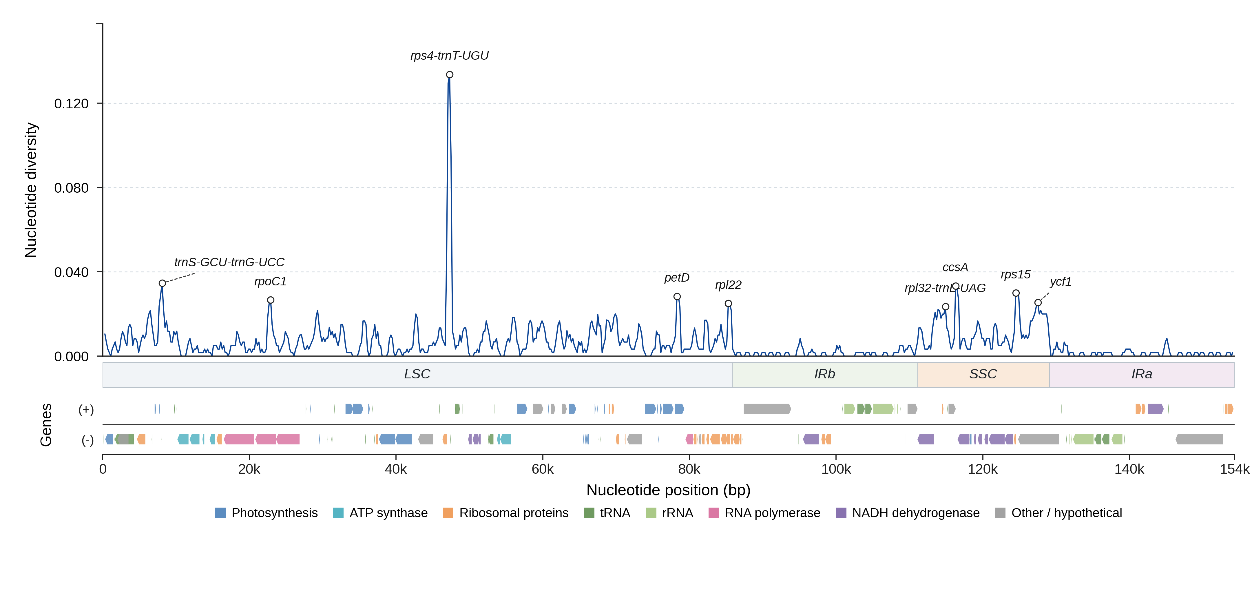 Sliding-window nucleotide diversity