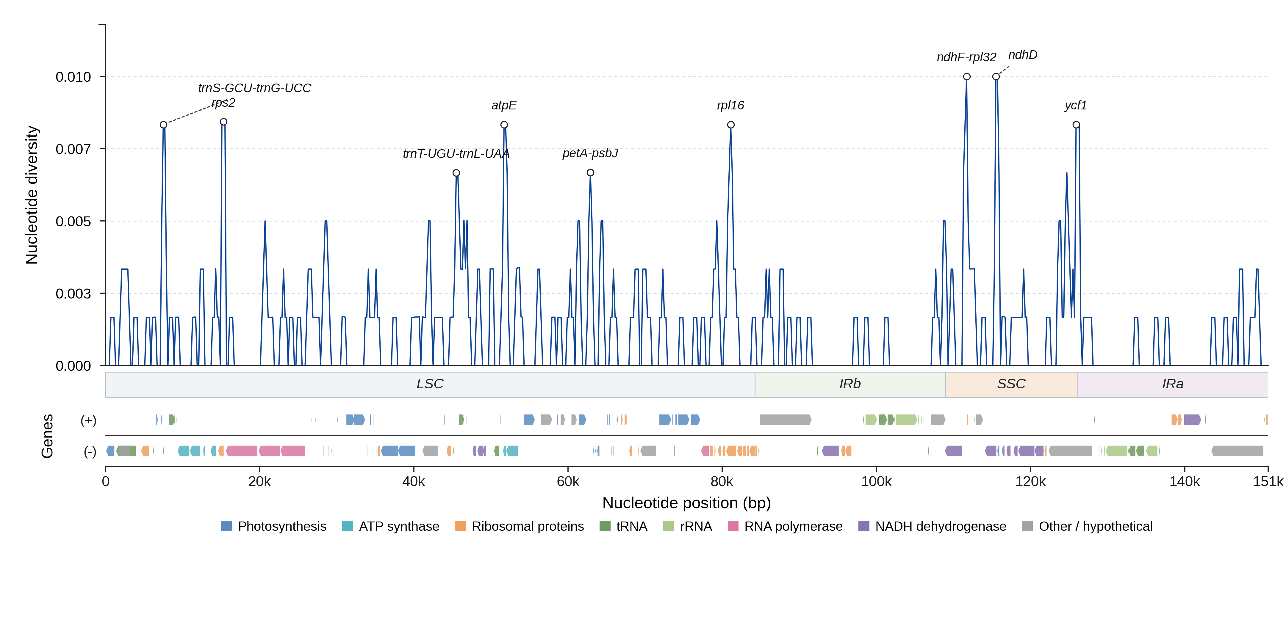 Sliding-window nucleotide diversity