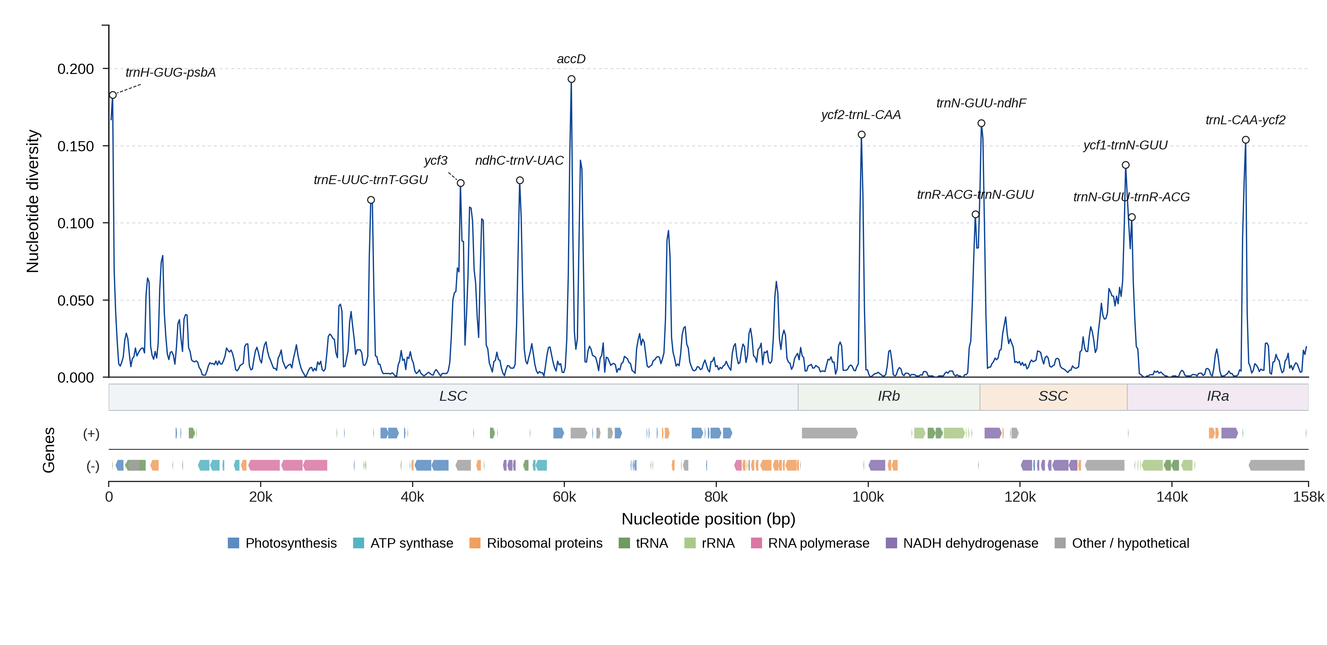 Sliding-window nucleotide diversity