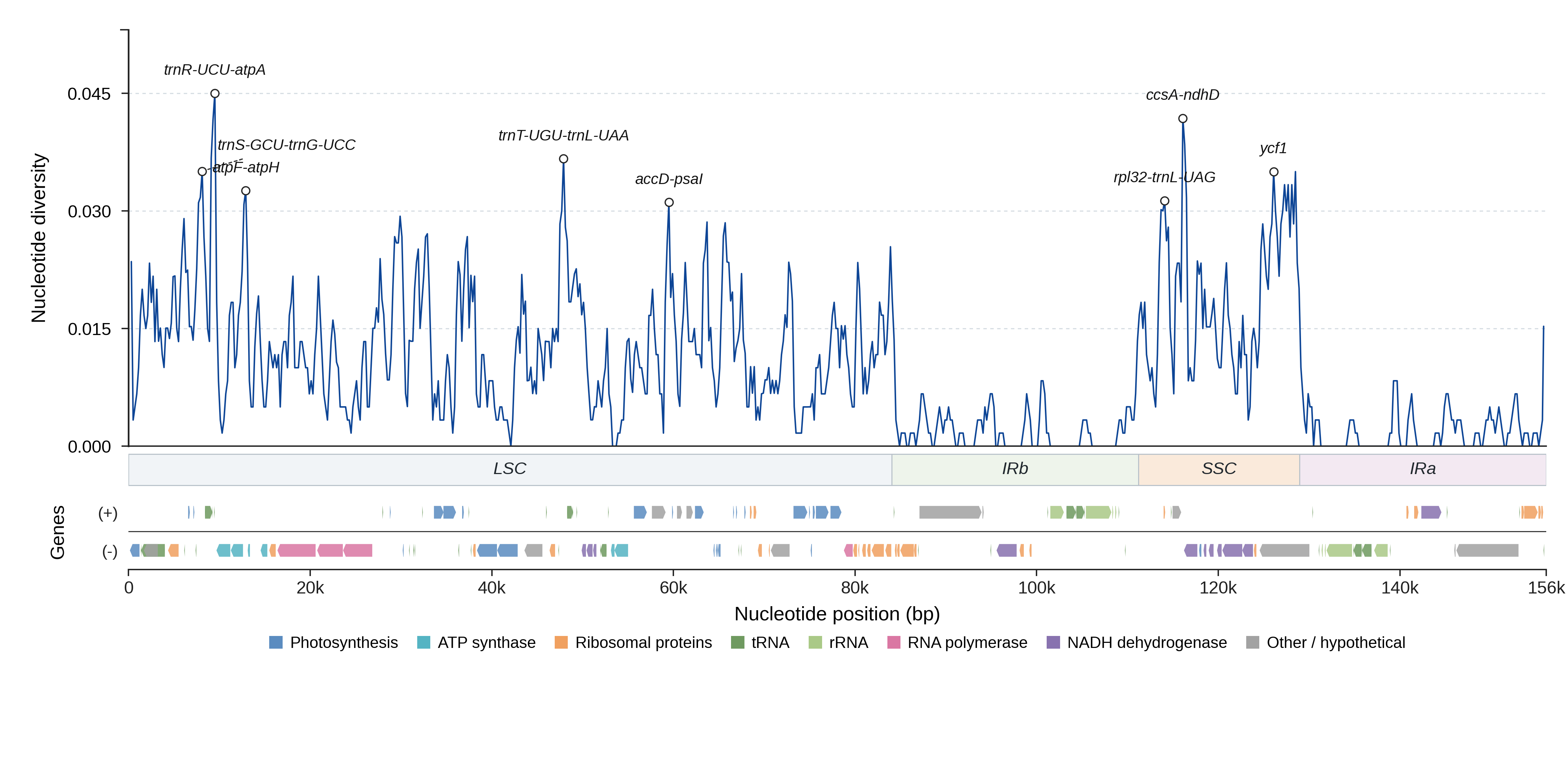 Sliding-window nucleotide diversity