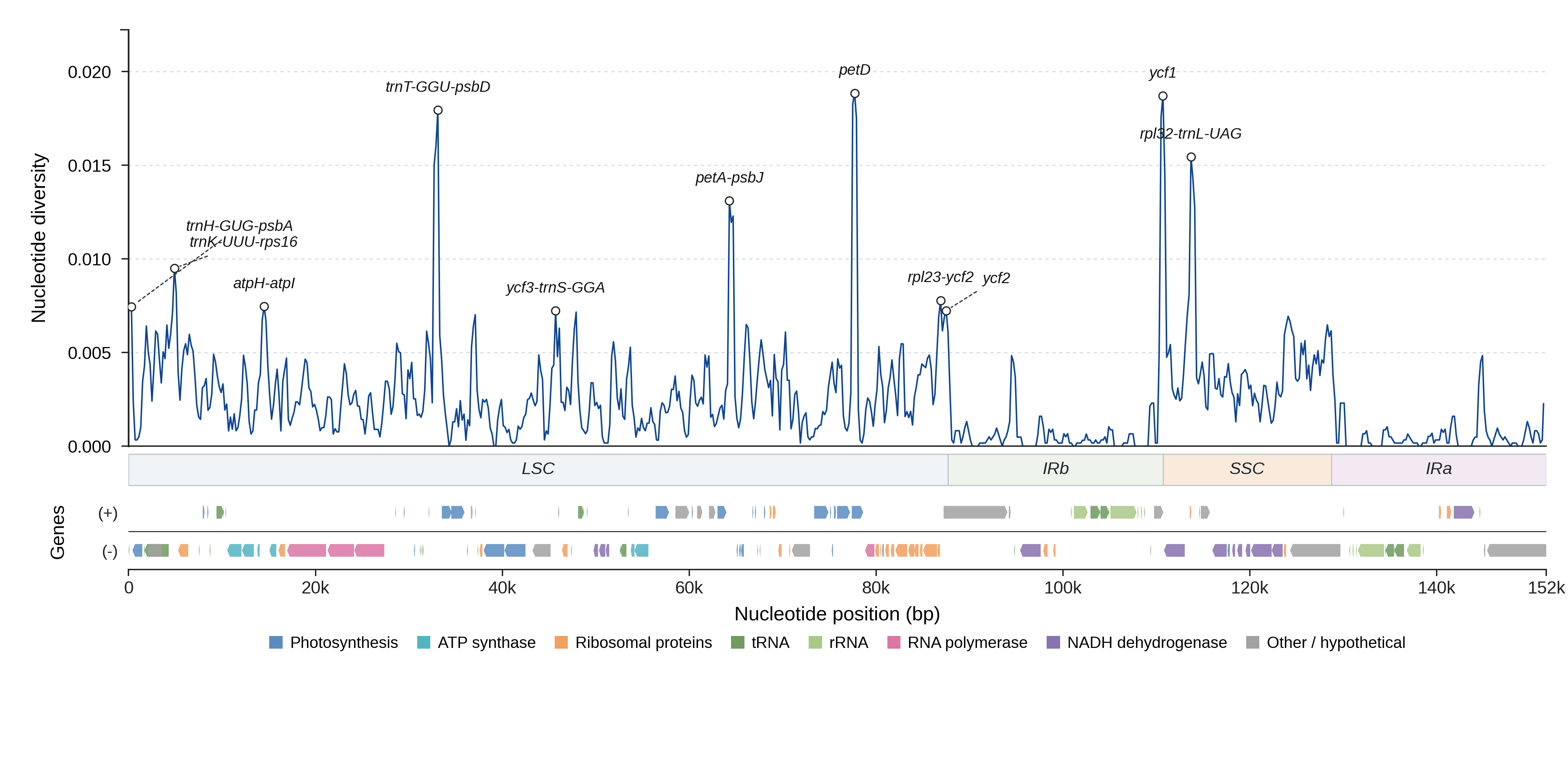 Sliding-window nucleotide diversity