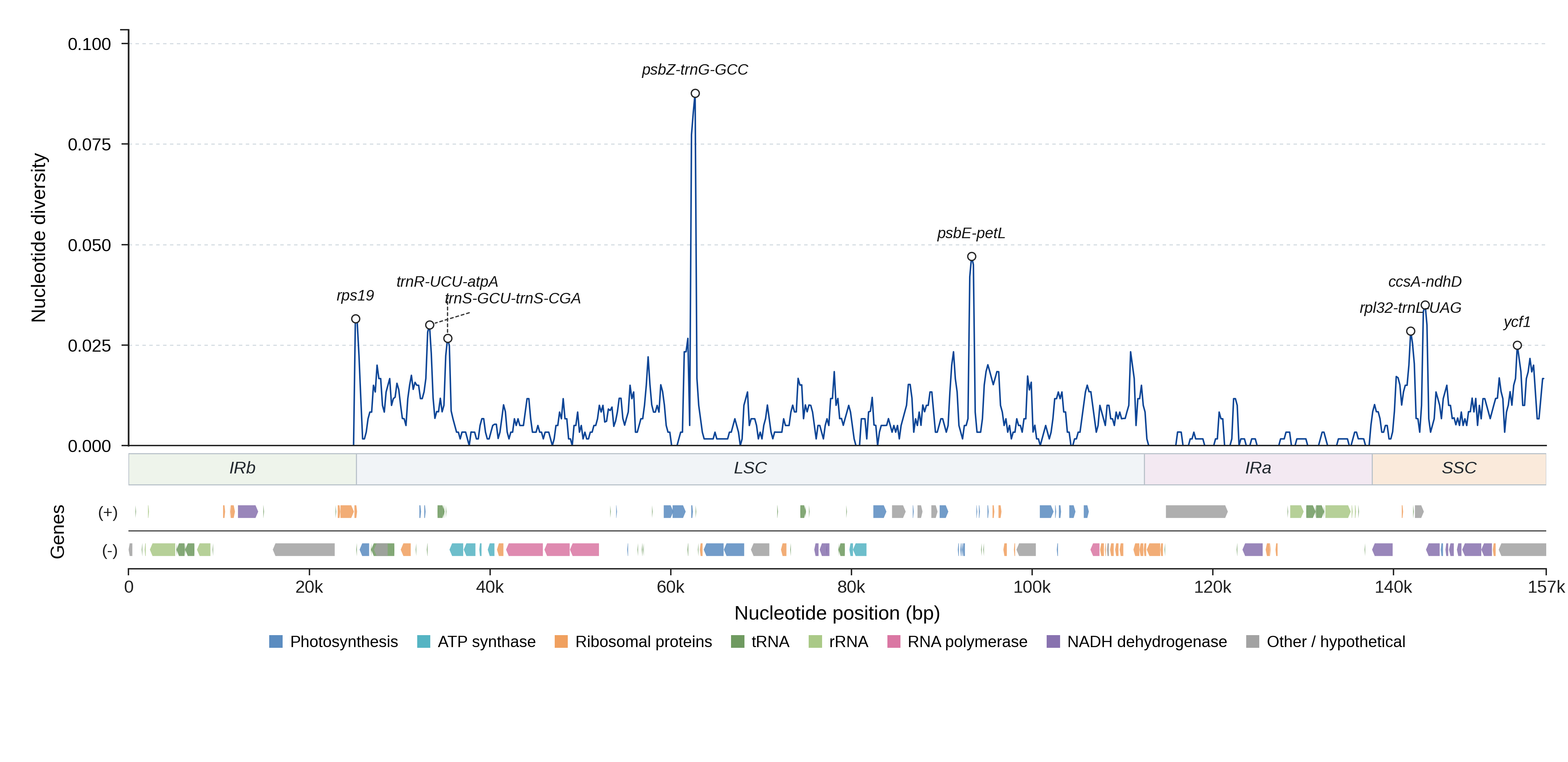 Sliding-window nucleotide diversity