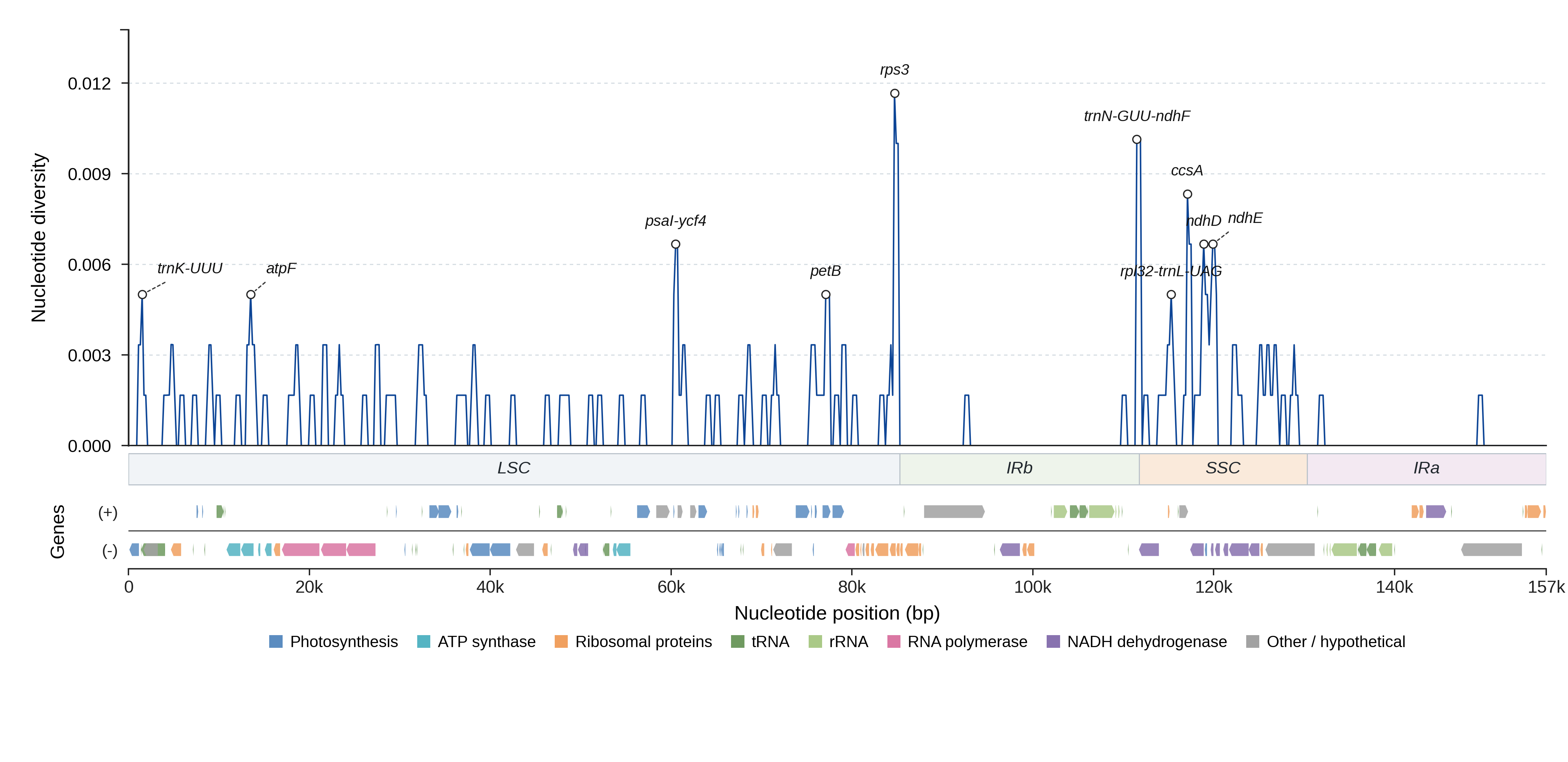 Sliding-window nucleotide diversity