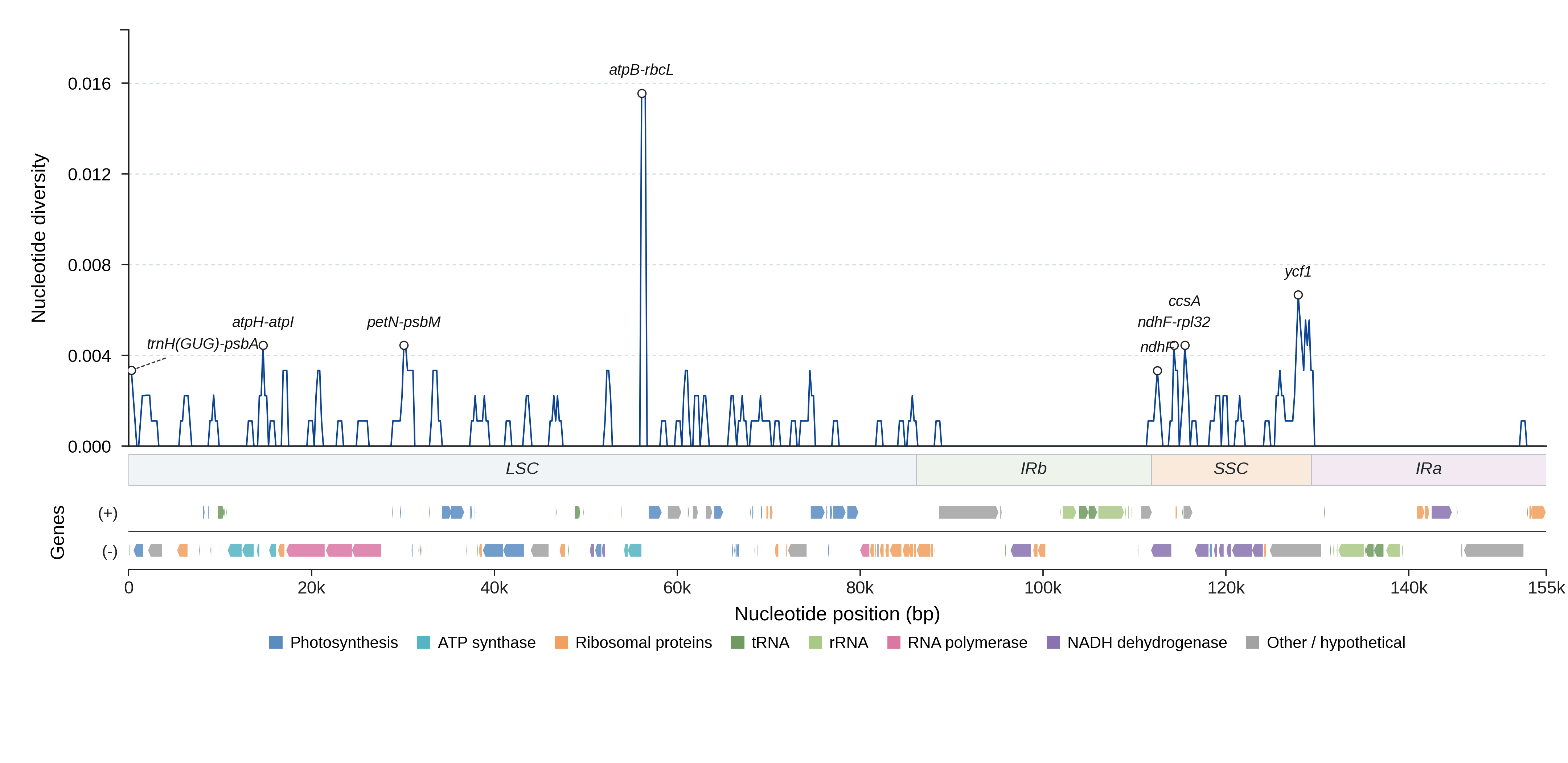 Sliding-window nucleotide diversity