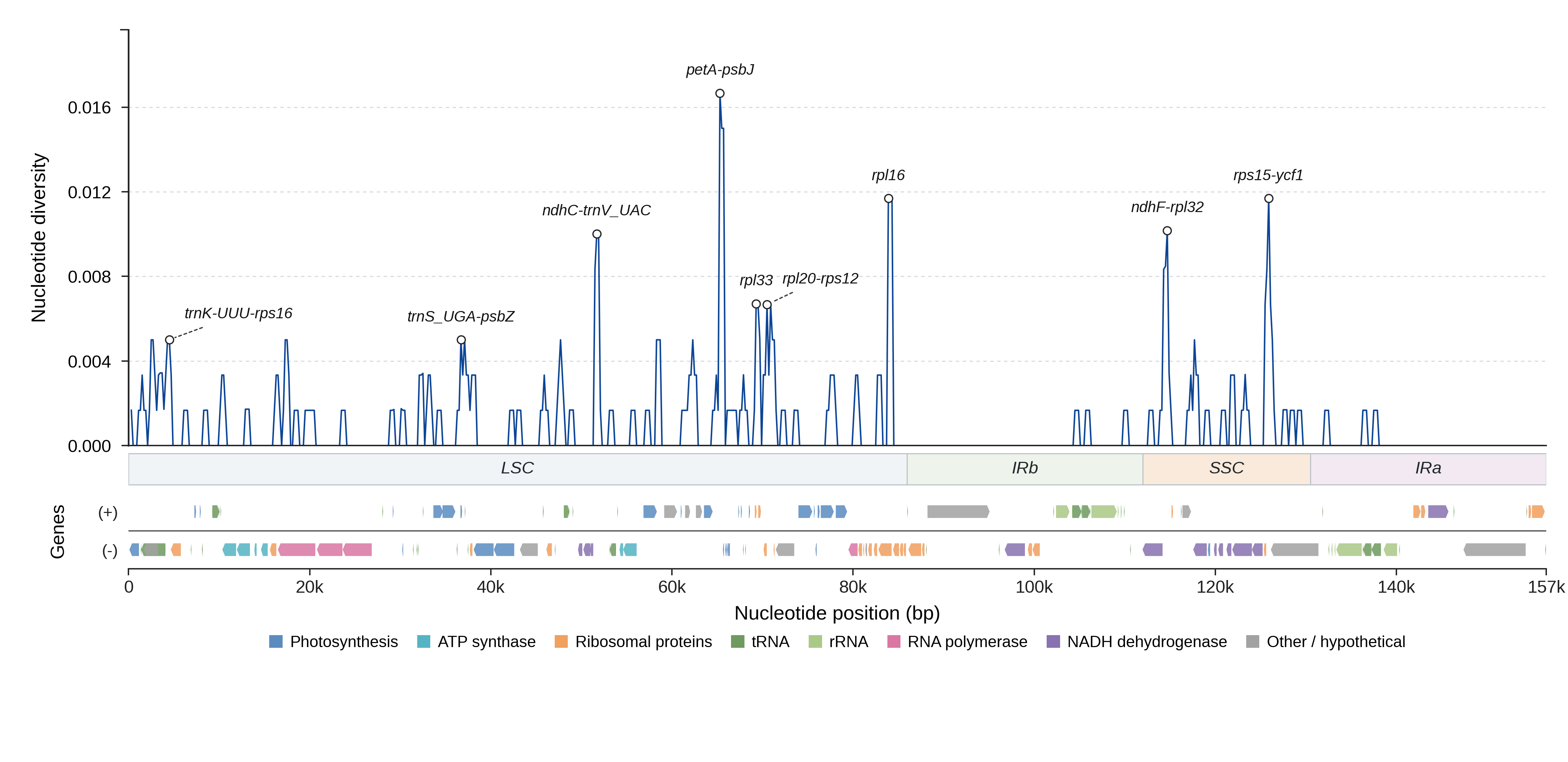 Sliding-window nucleotide diversity