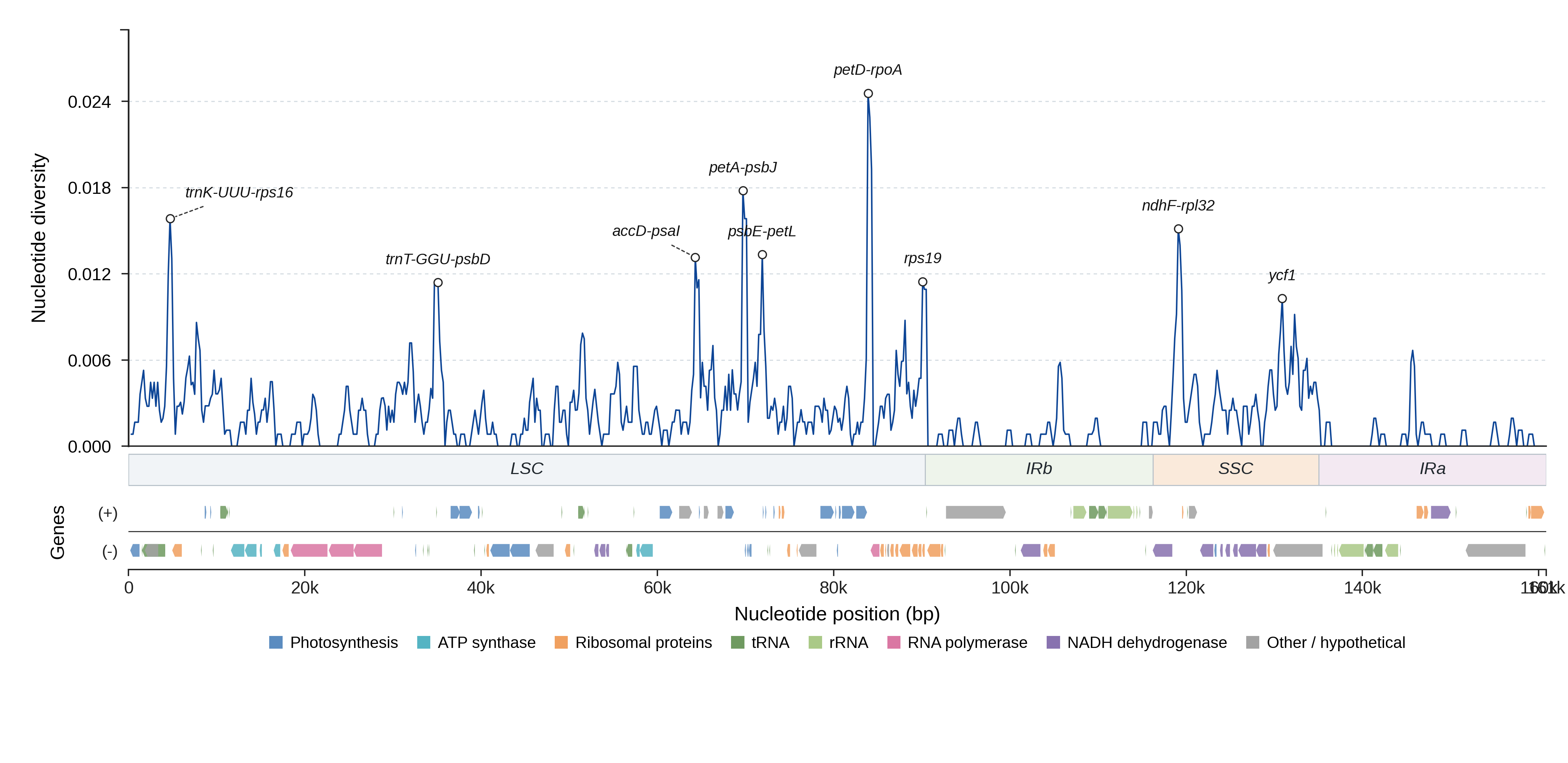 Sliding-window nucleotide diversity