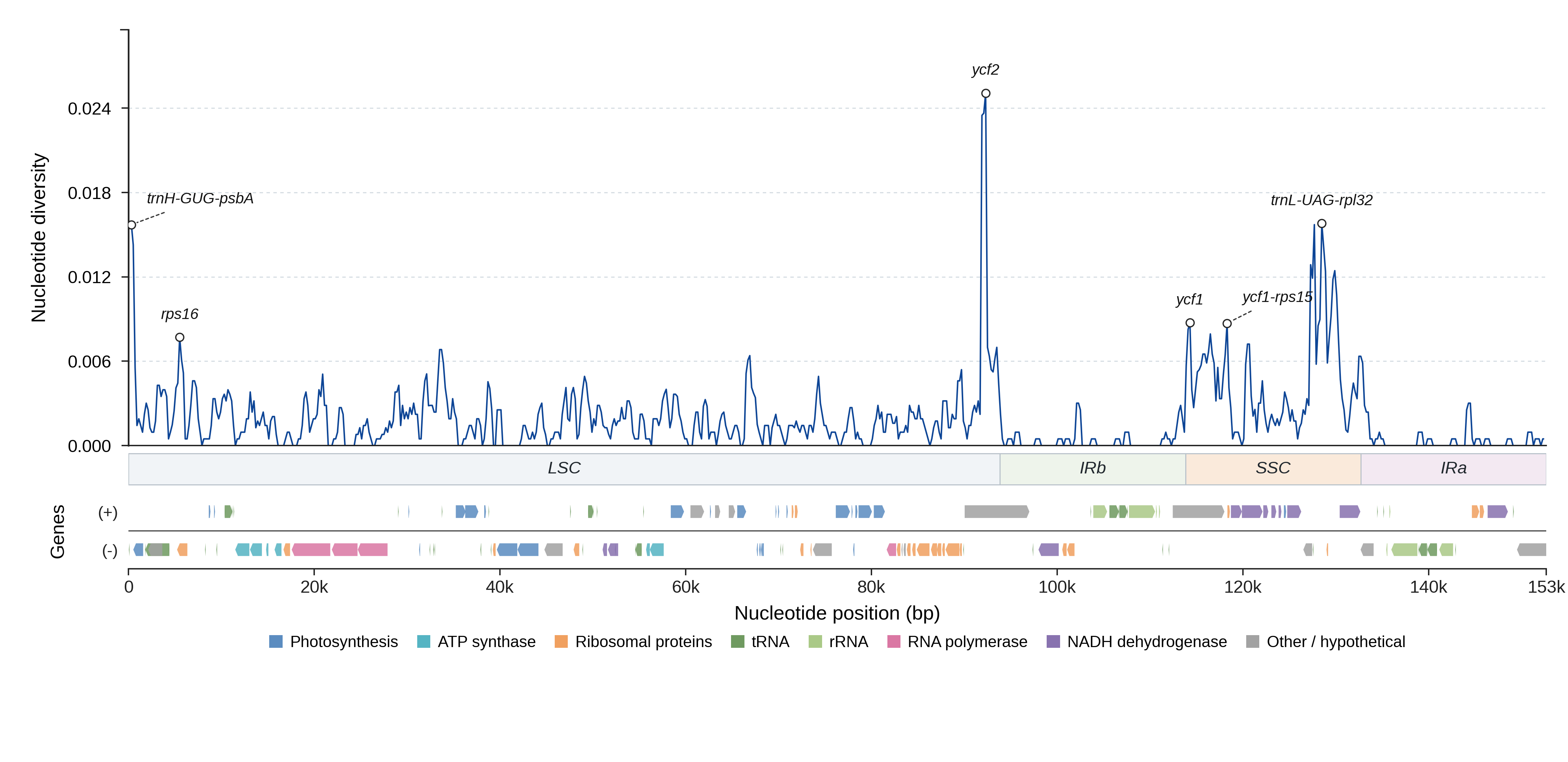 Sliding-window nucleotide diversity