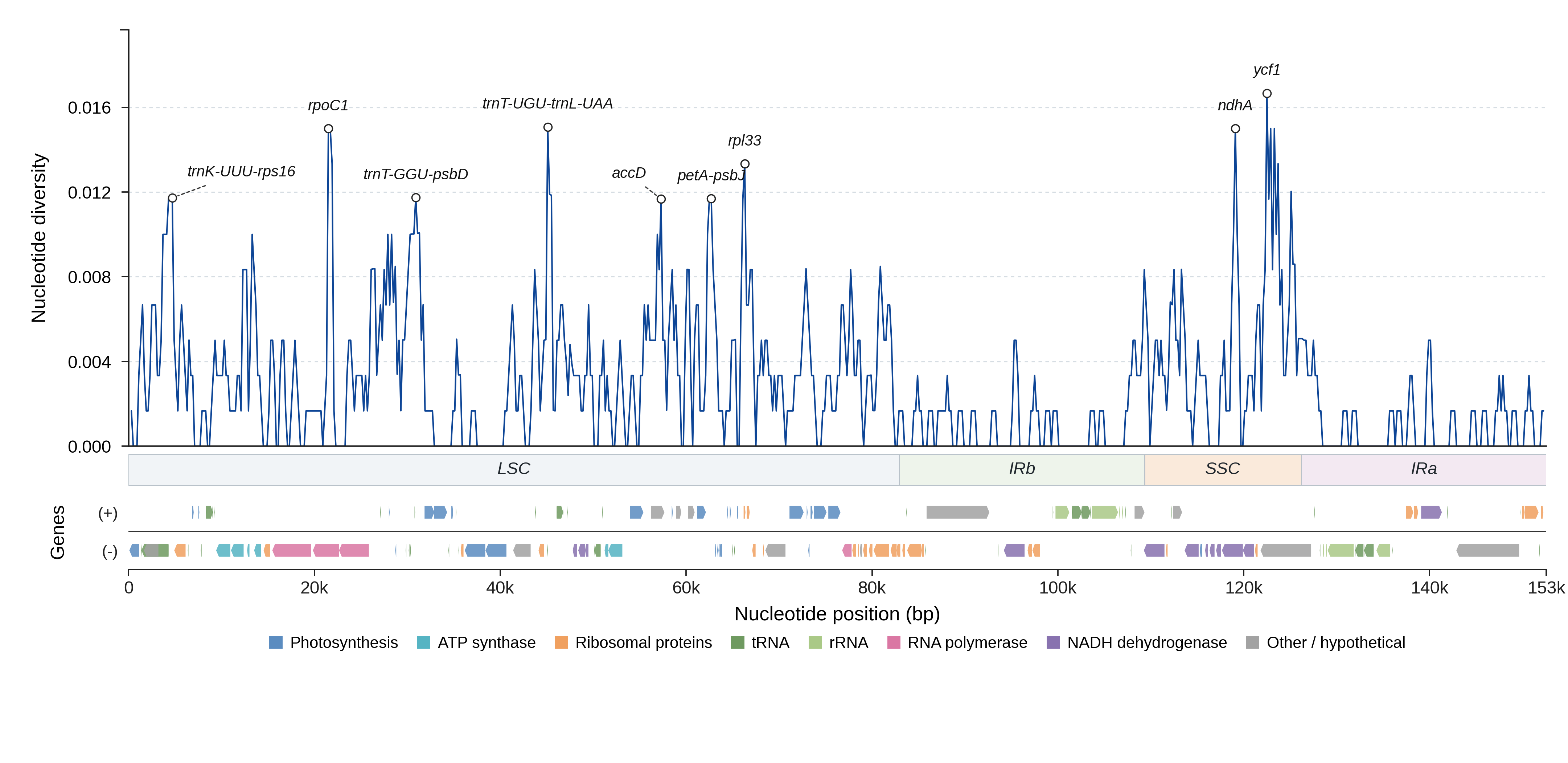 Sliding-window nucleotide diversity