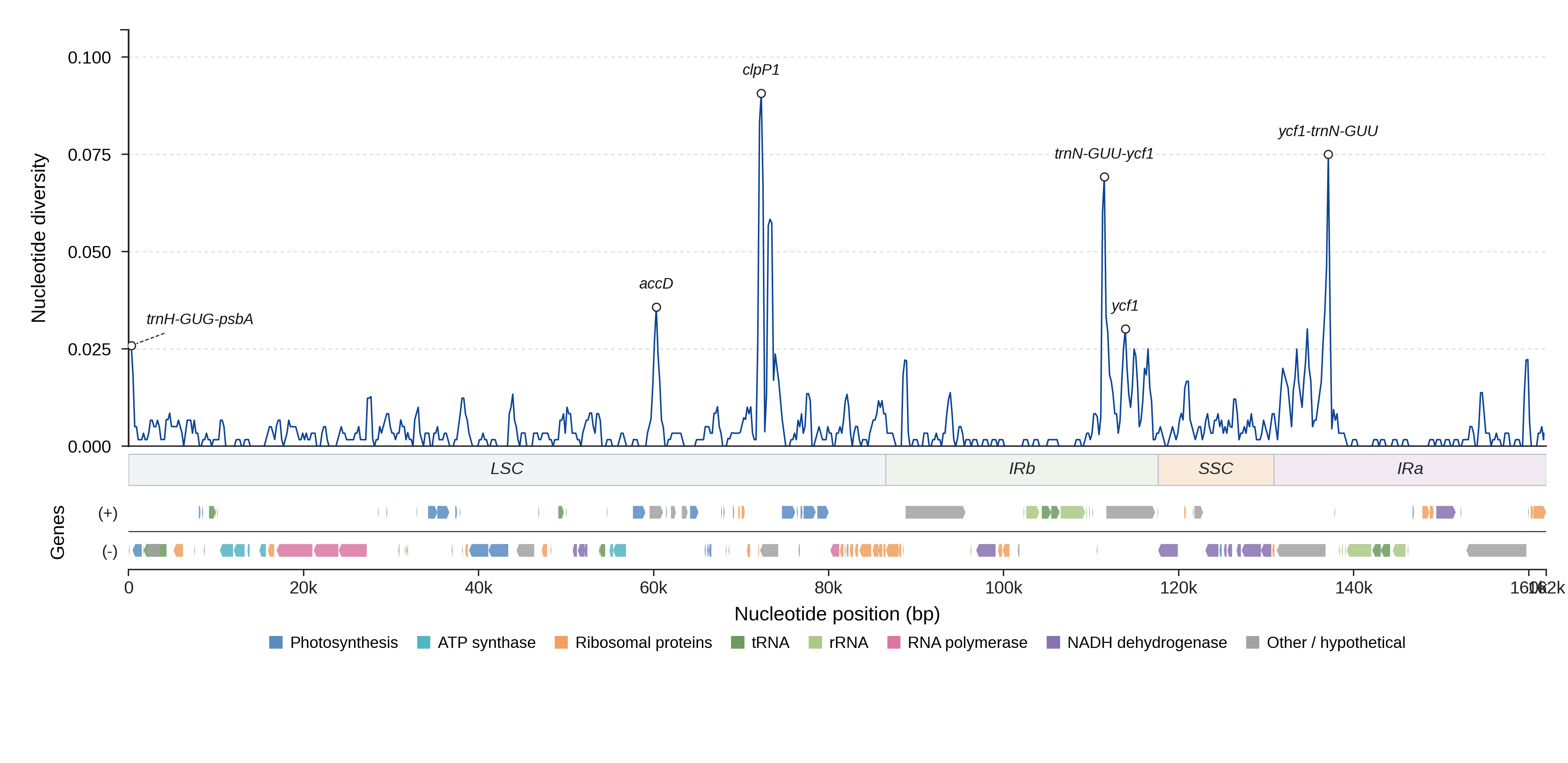 Sliding-window nucleotide diversity