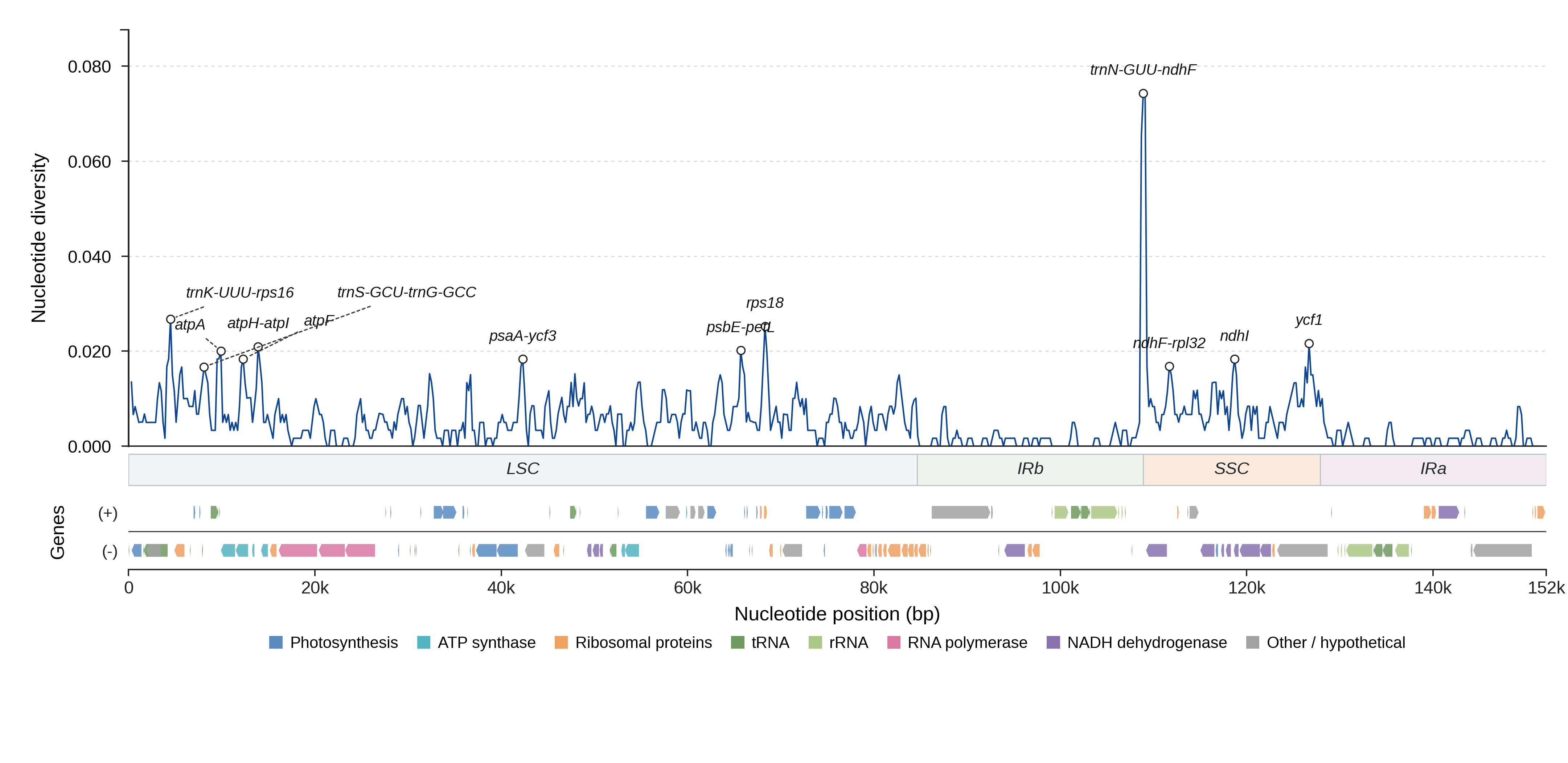 Sliding-window nucleotide diversity
