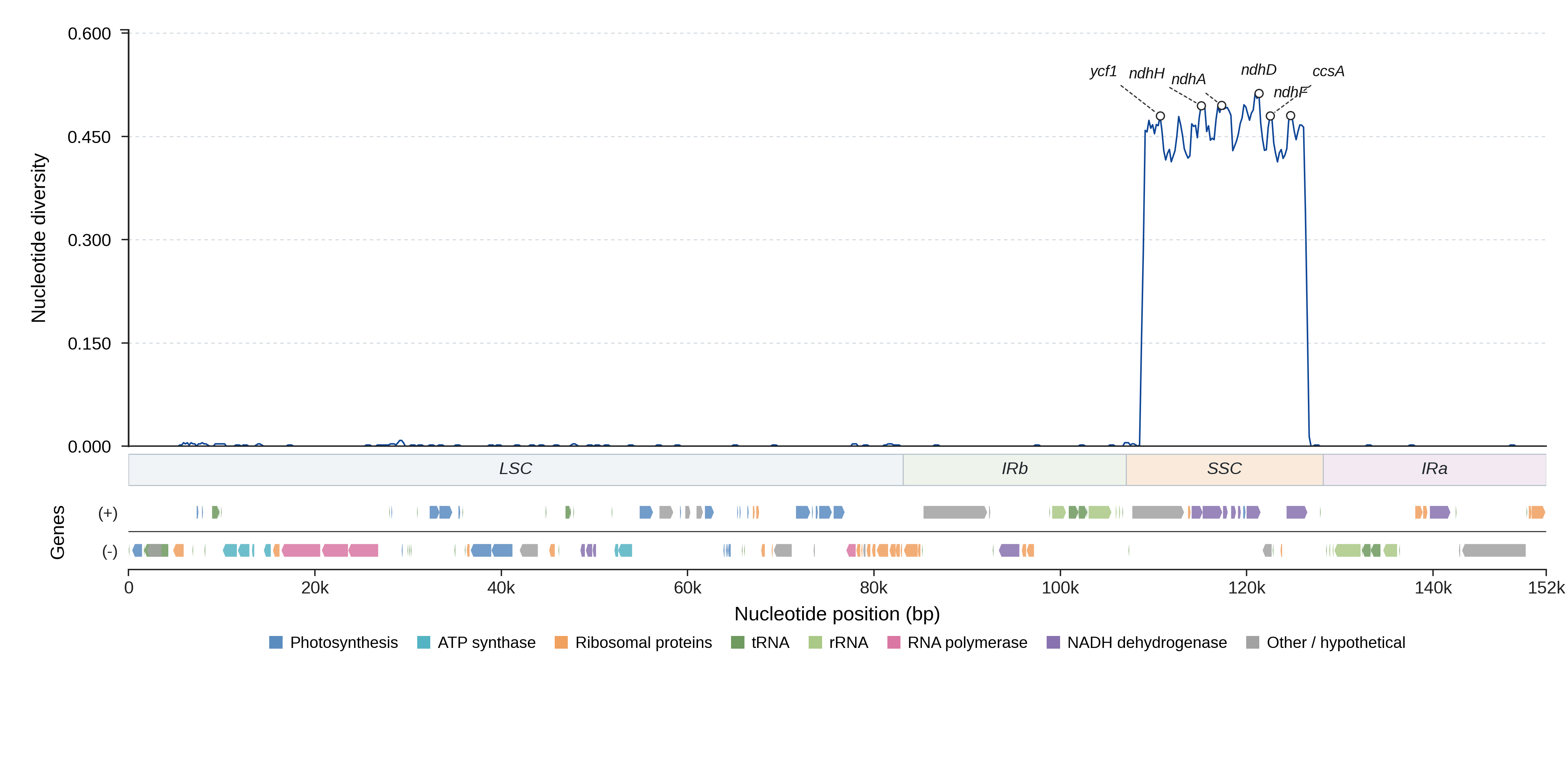 Sliding-window nucleotide diversity
