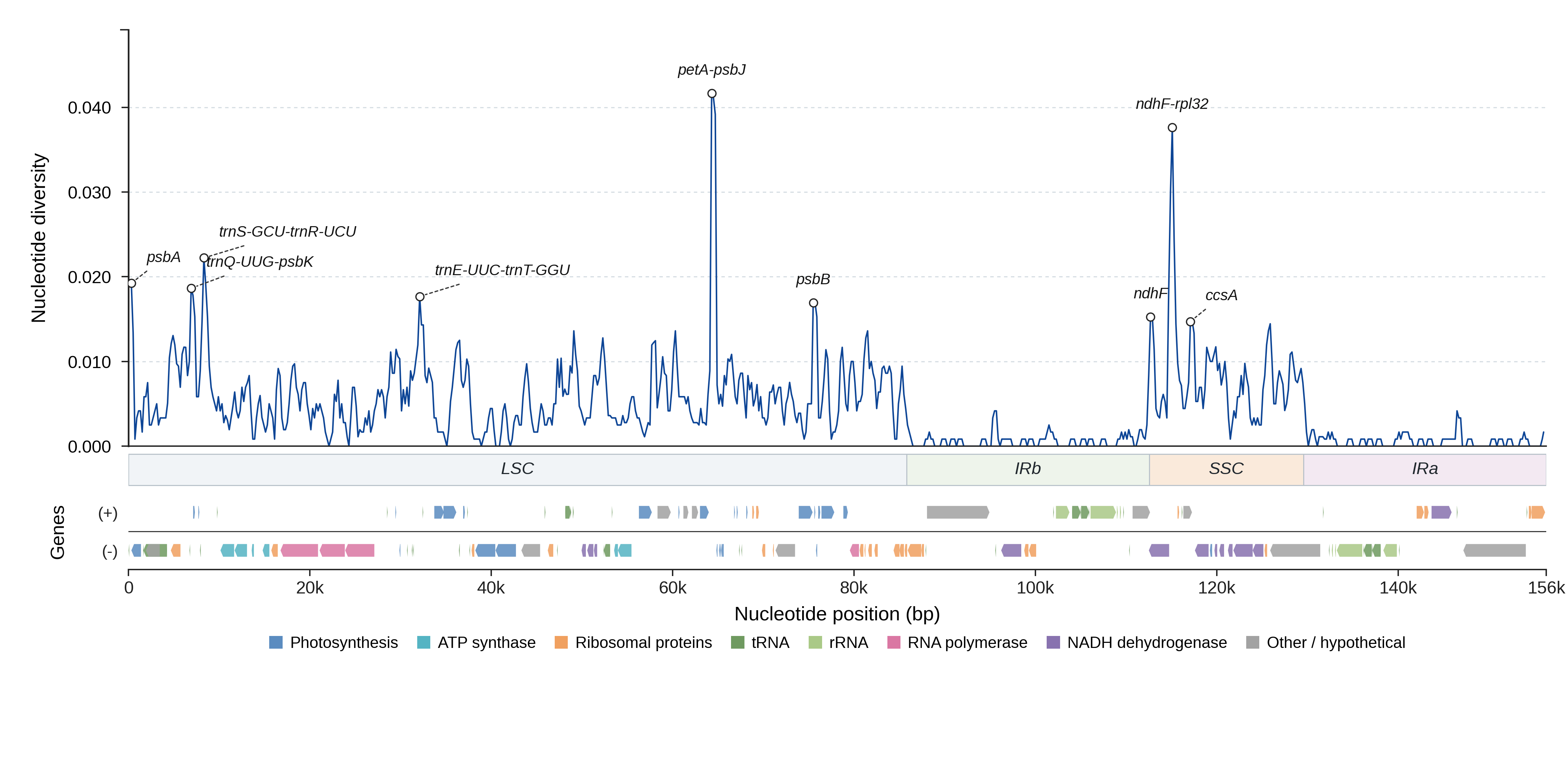 Sliding-window nucleotide diversity