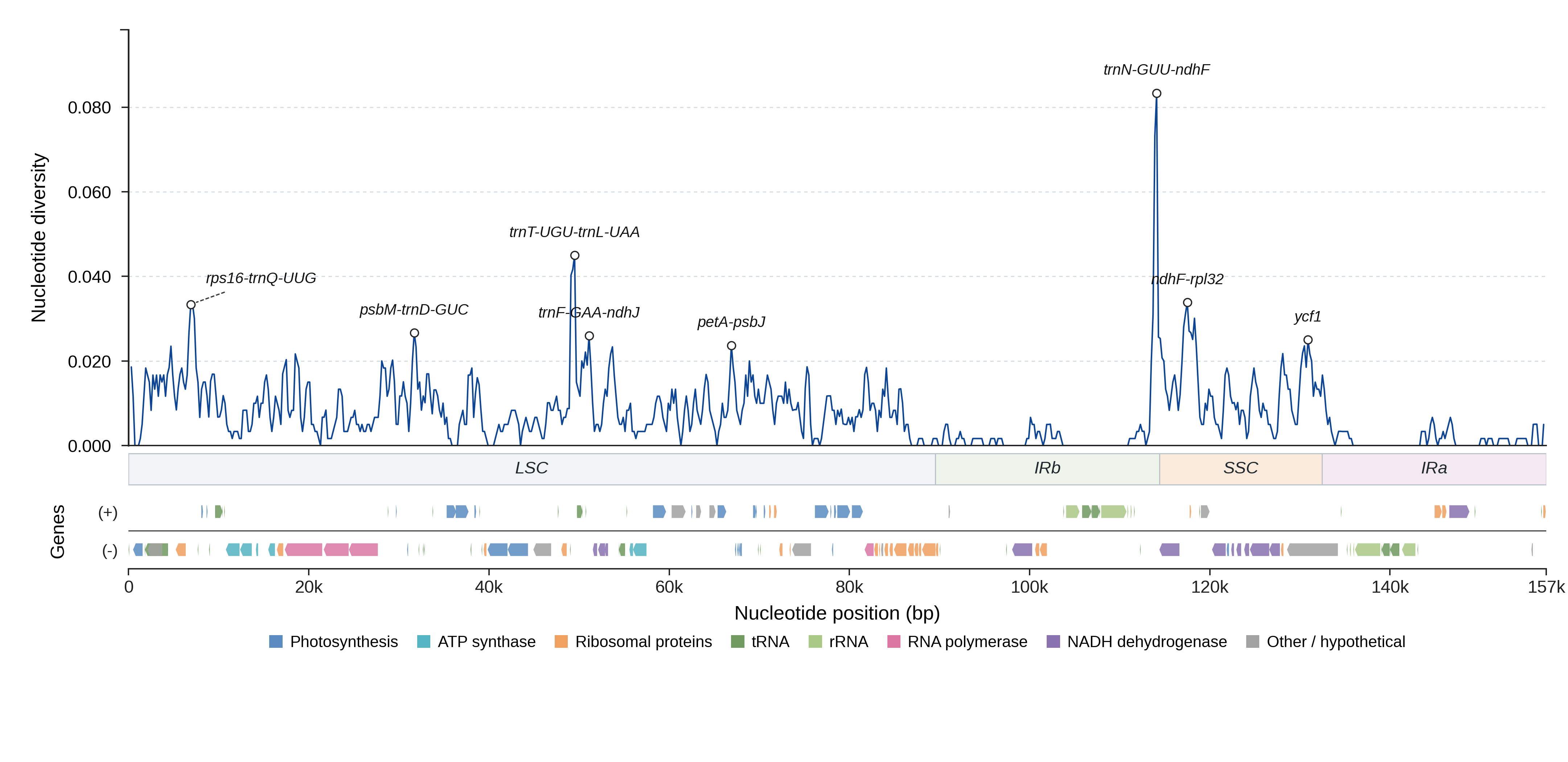 Sliding-window nucleotide diversity