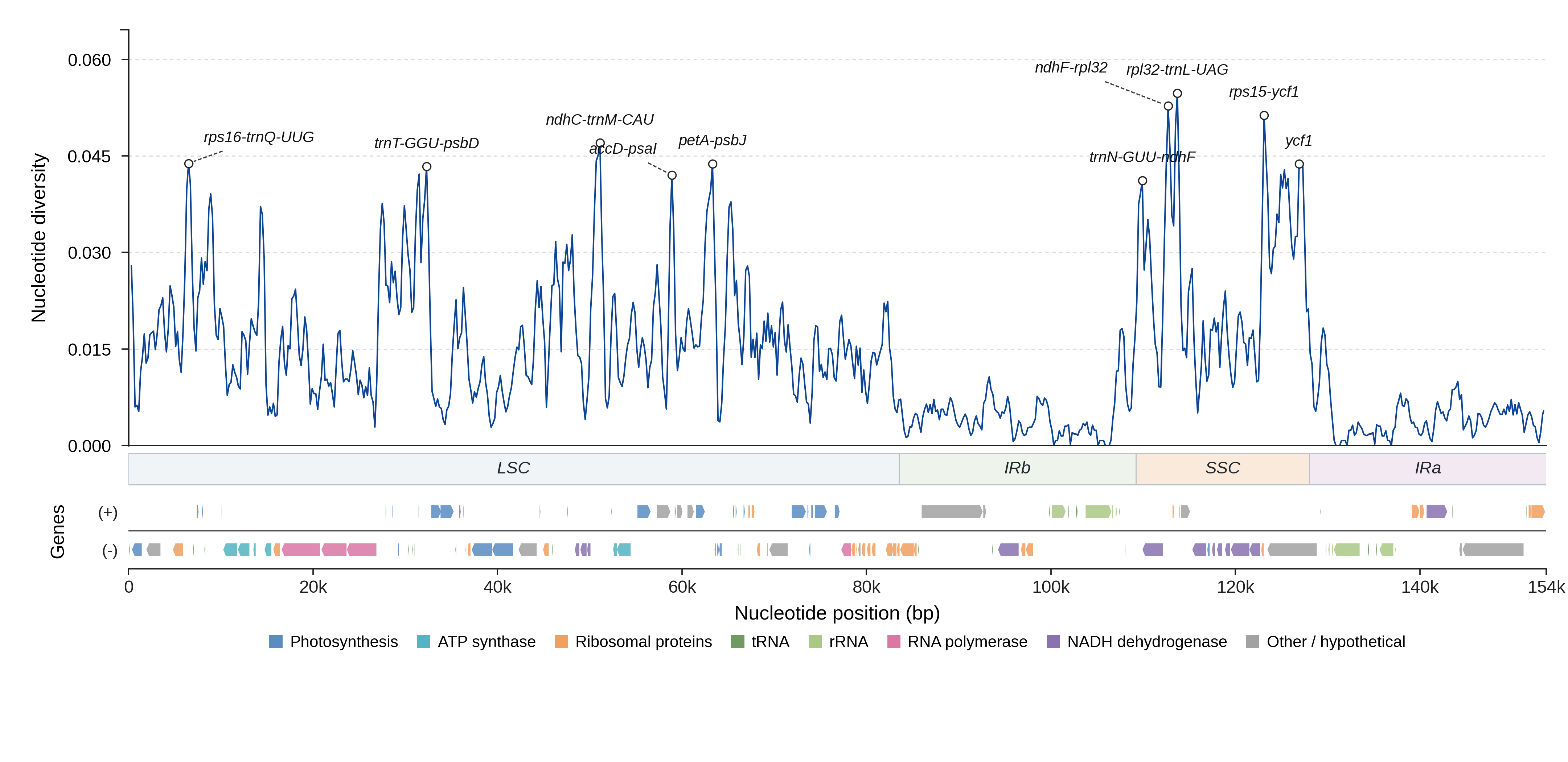 Sliding-window nucleotide diversity
