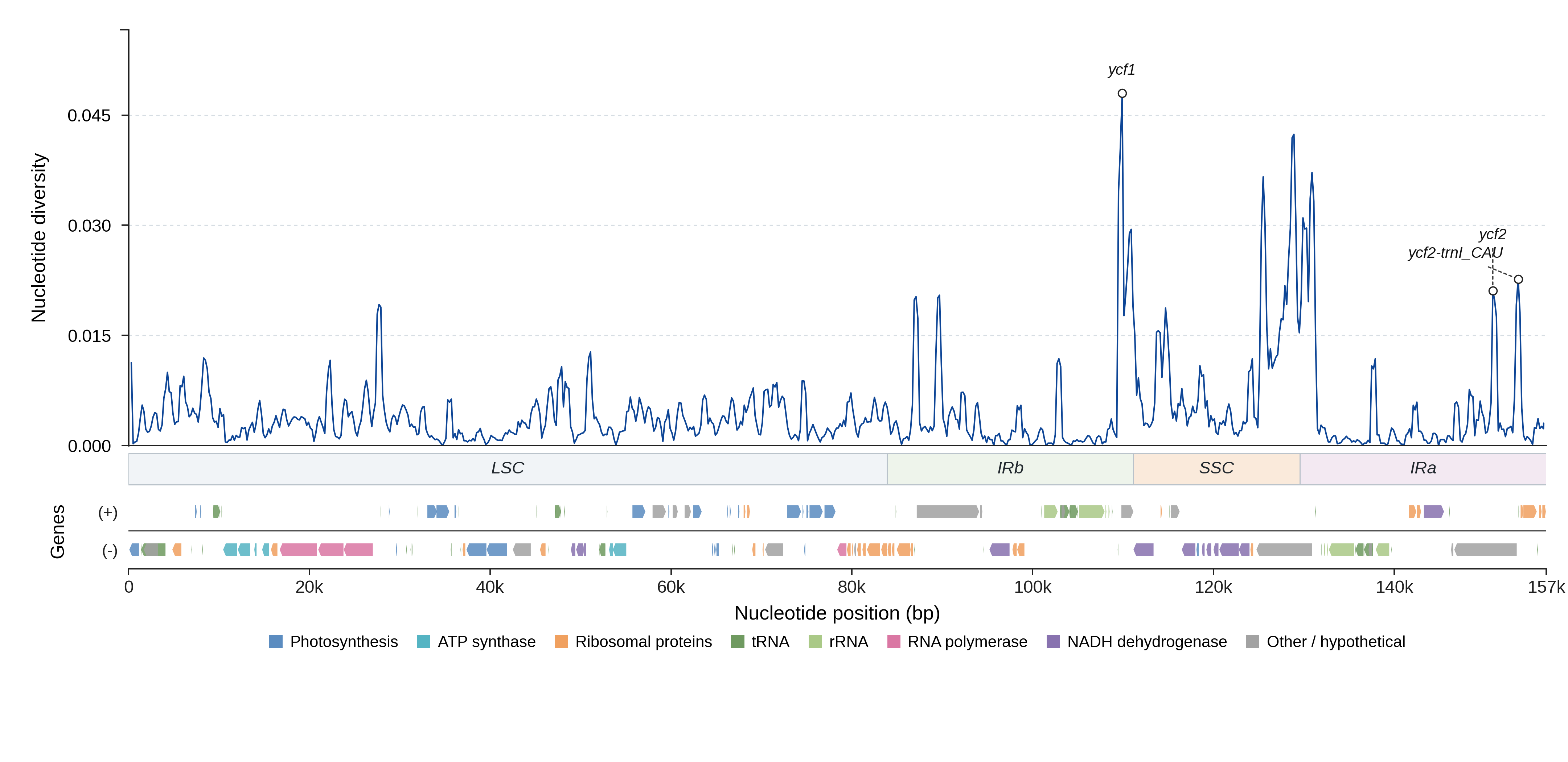 Sliding-window nucleotide diversity