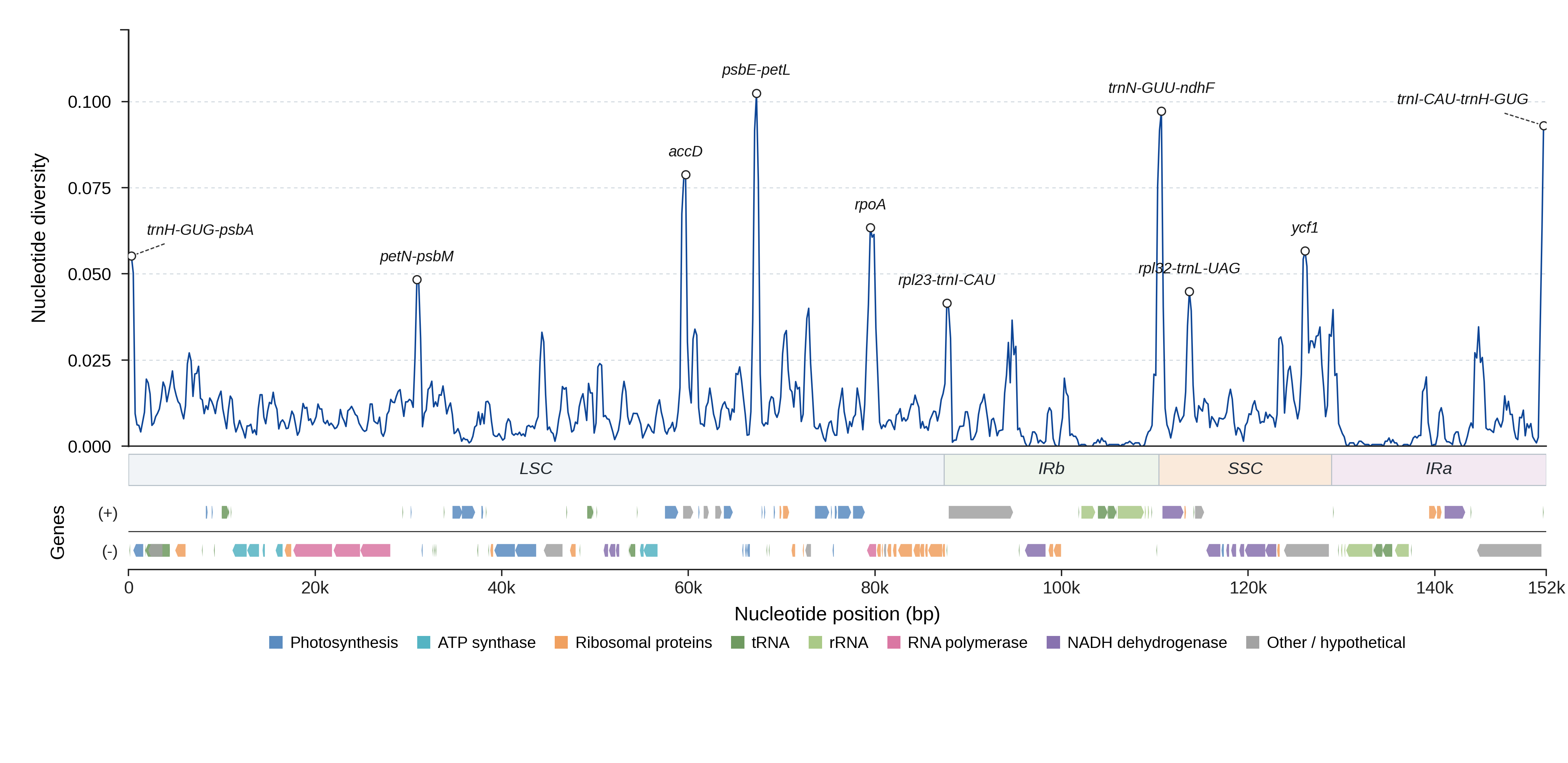 Sliding-window nucleotide diversity