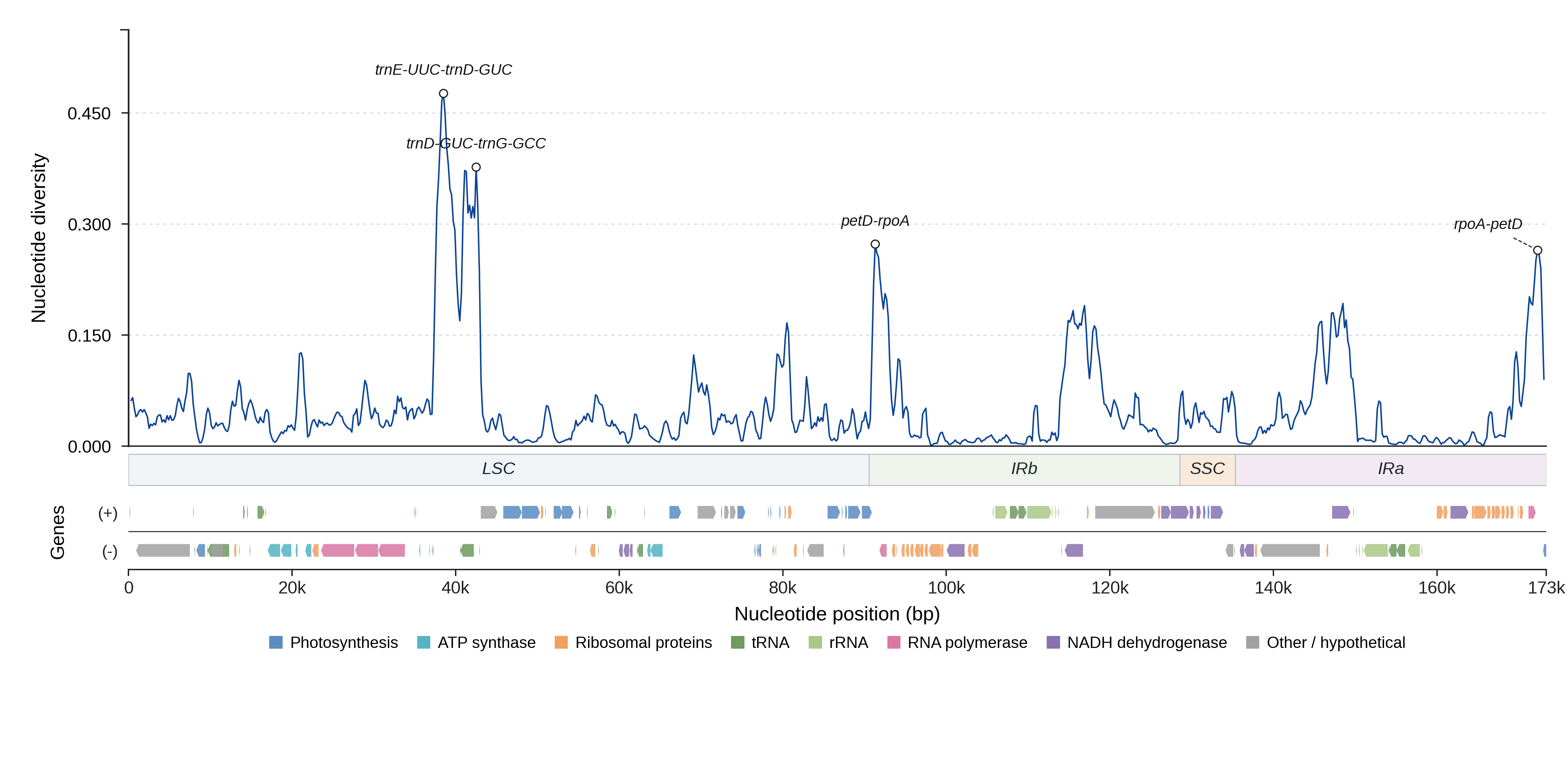 Sliding-window nucleotide diversity