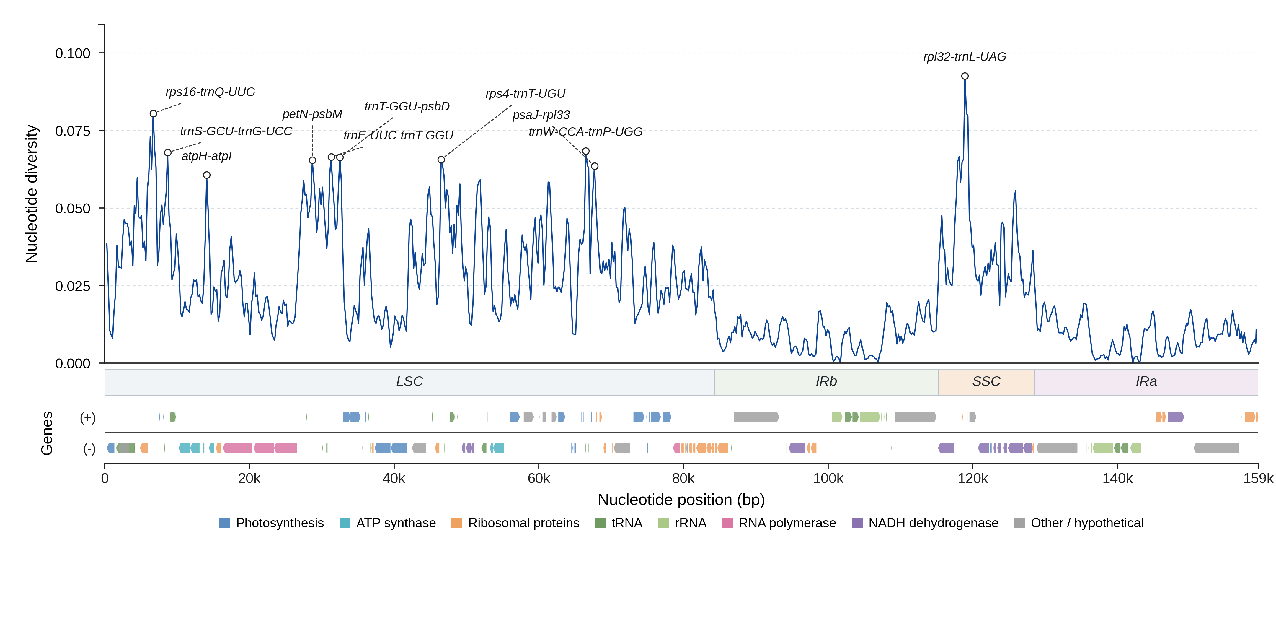 Sliding-window nucleotide diversity