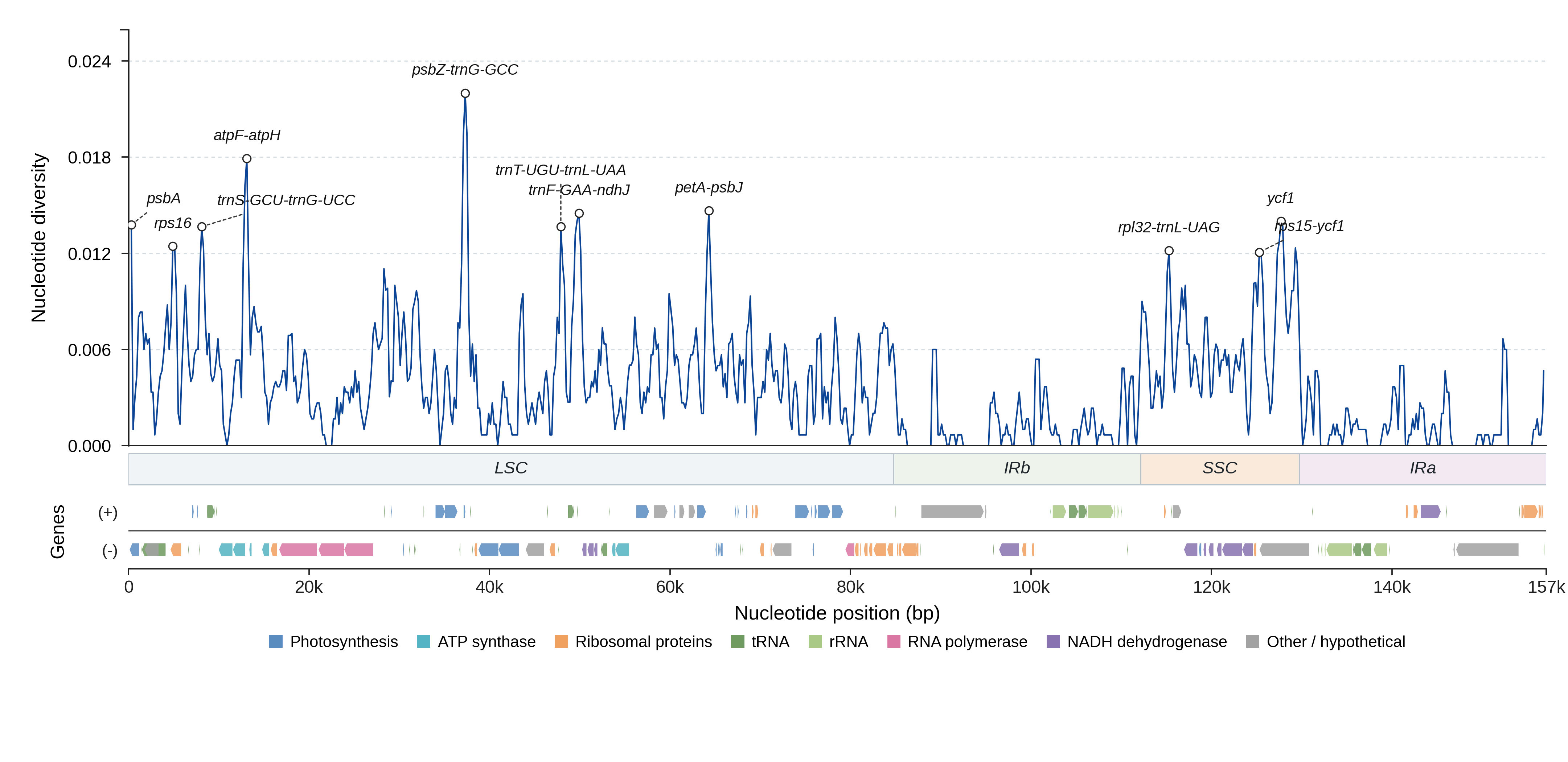 Sliding-window nucleotide diversity