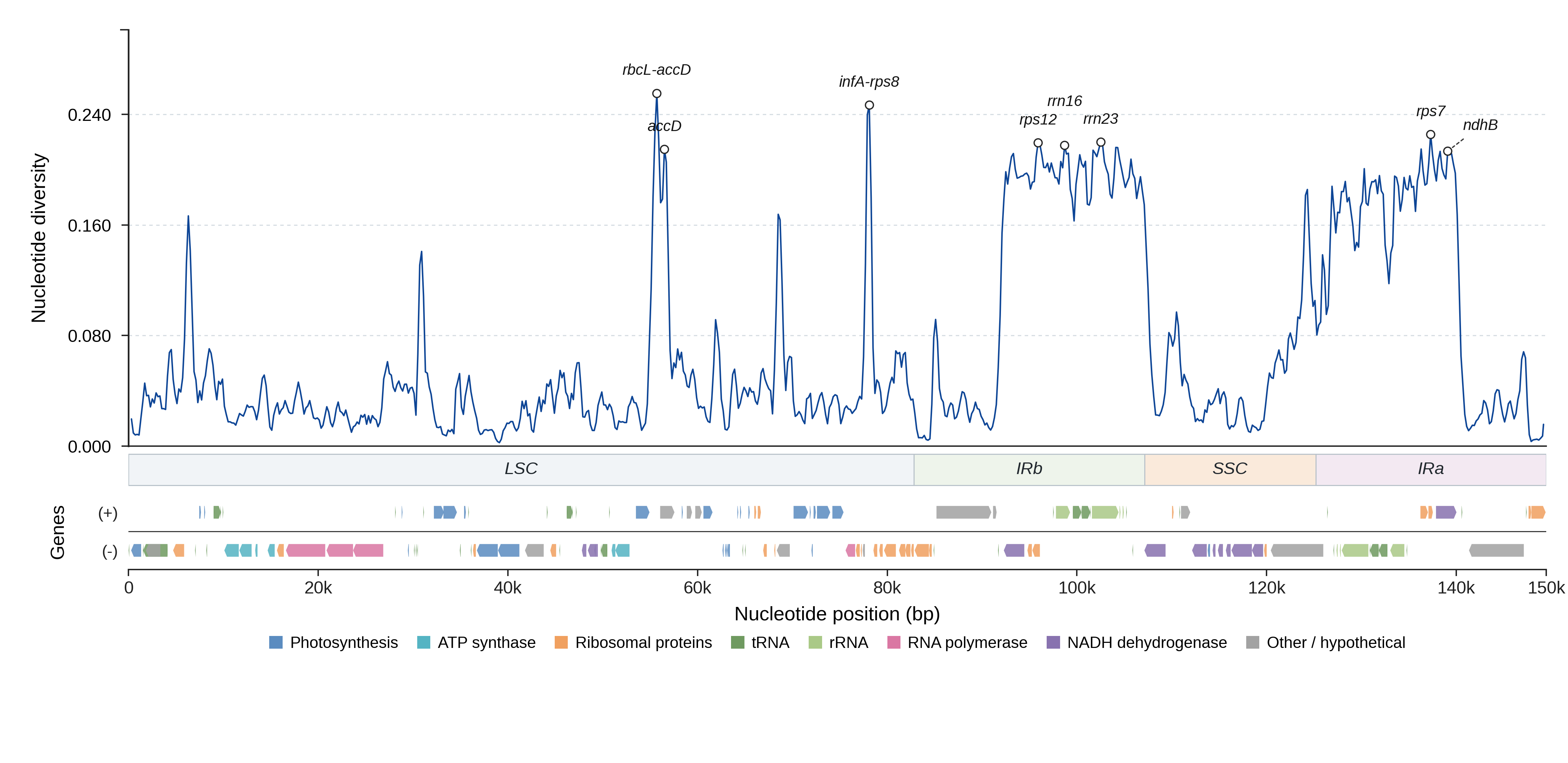 Sliding-window nucleotide diversity