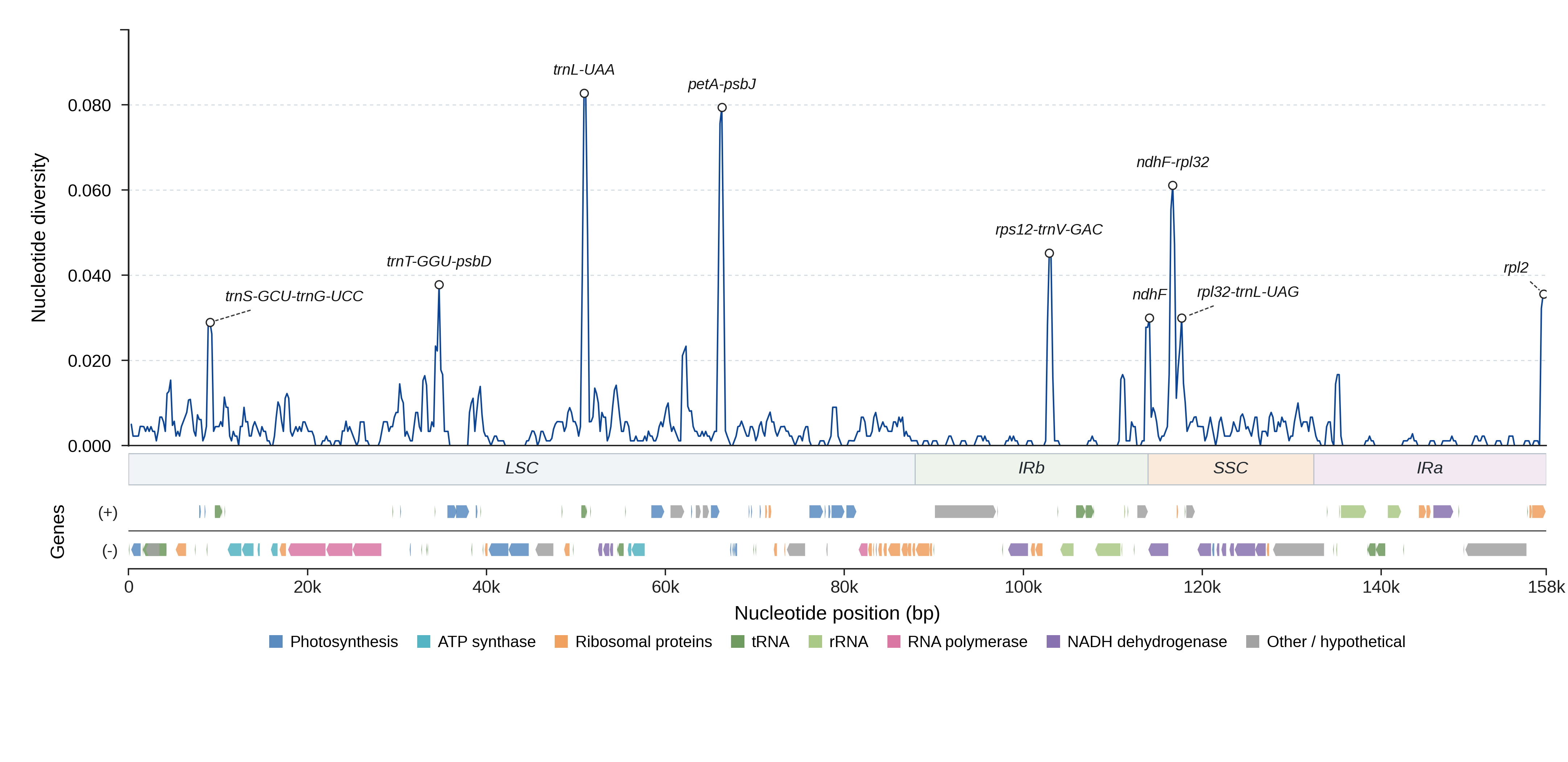Sliding-window nucleotide diversity