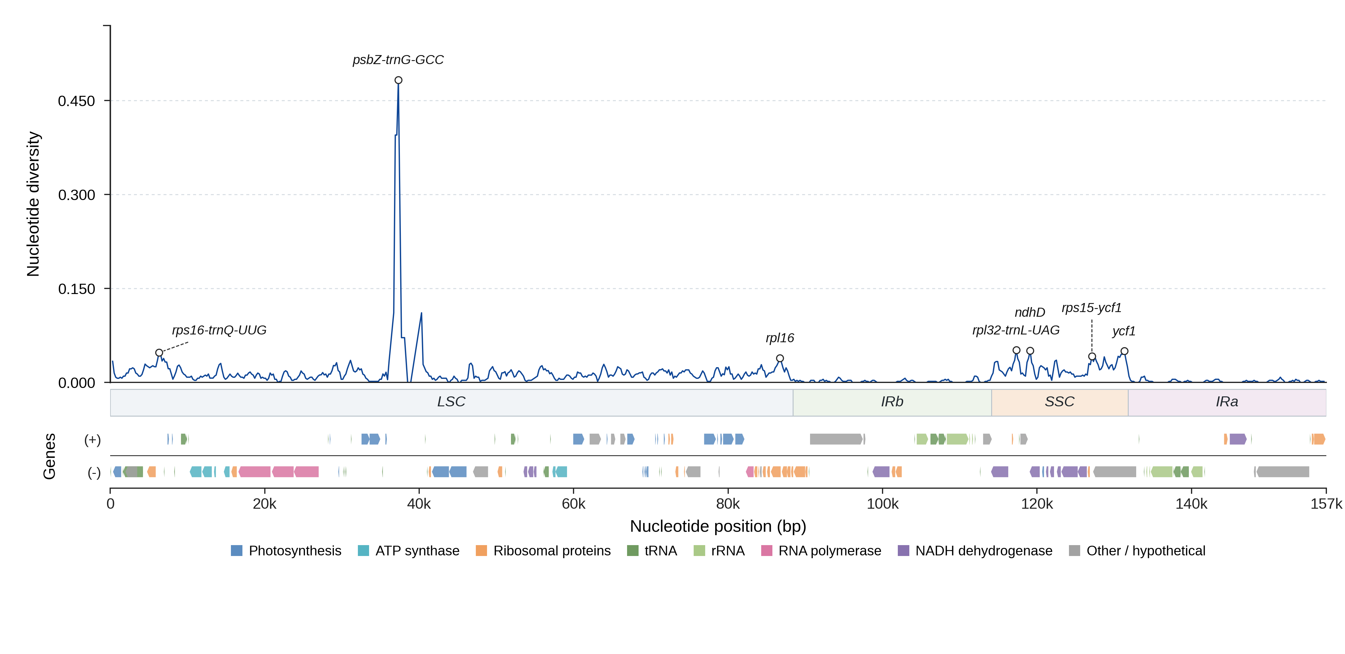Sliding-window nucleotide diversity