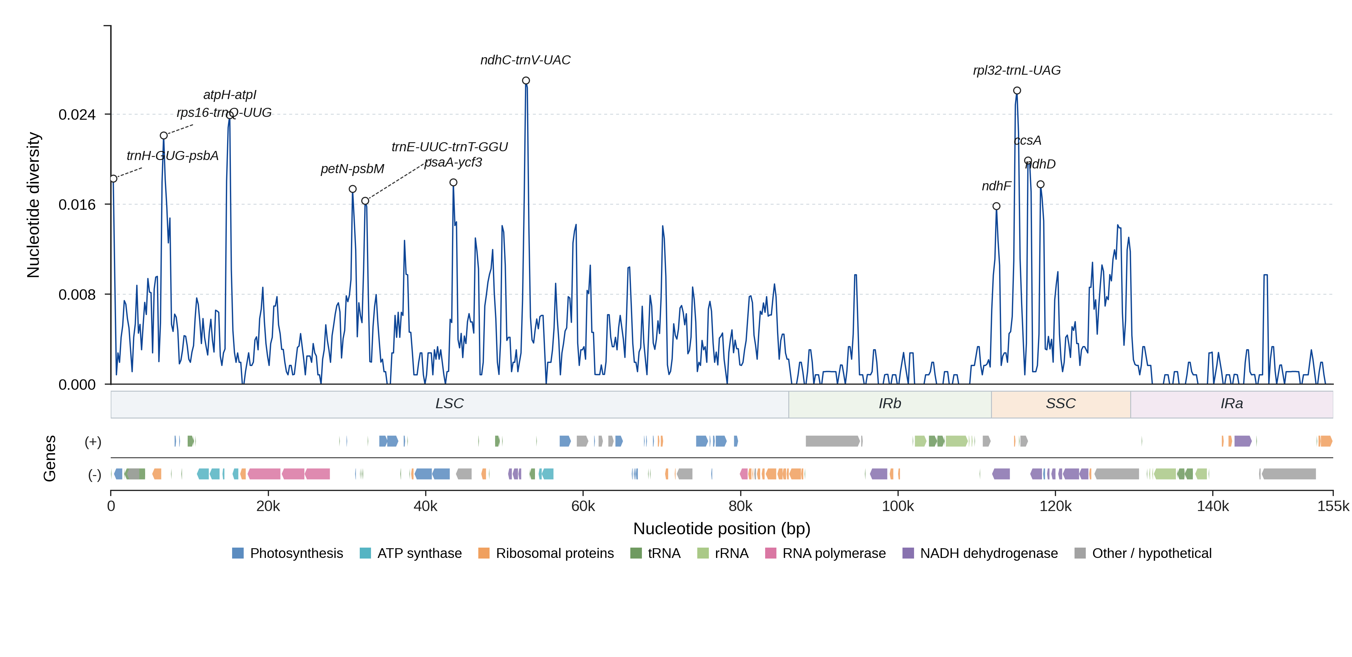 Sliding-window nucleotide diversity