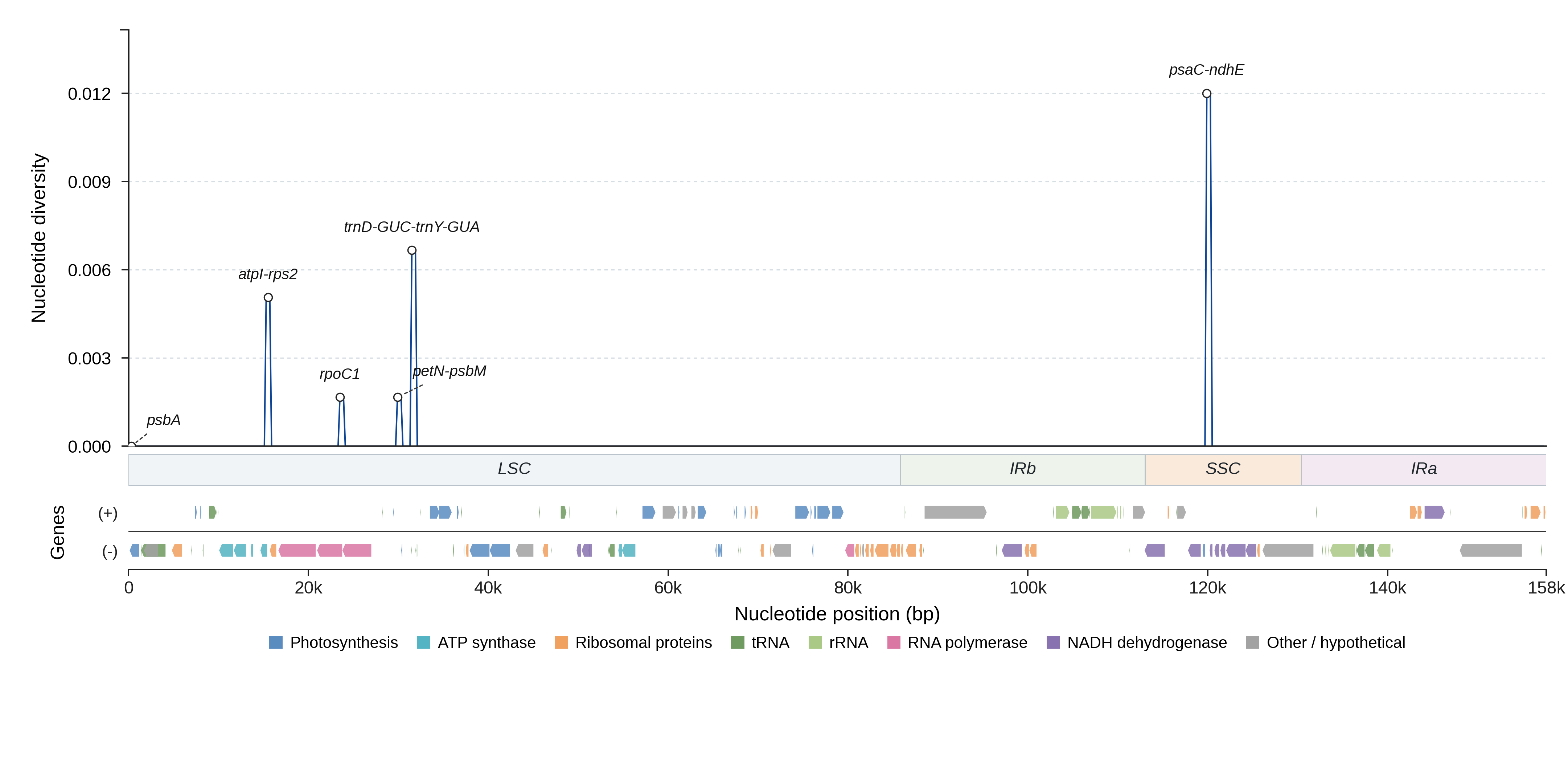 Sliding-window nucleotide diversity
