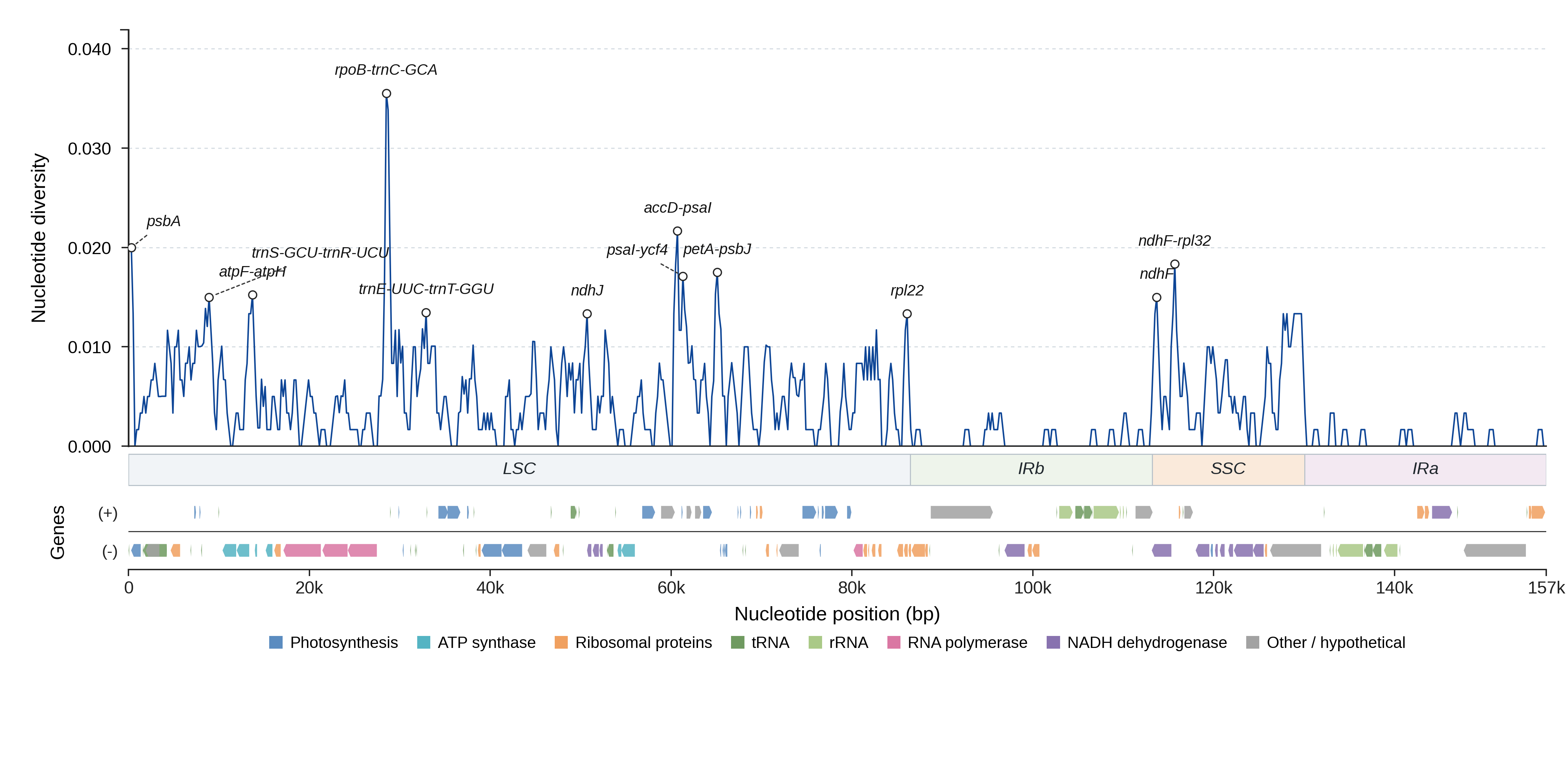 Sliding-window nucleotide diversity
