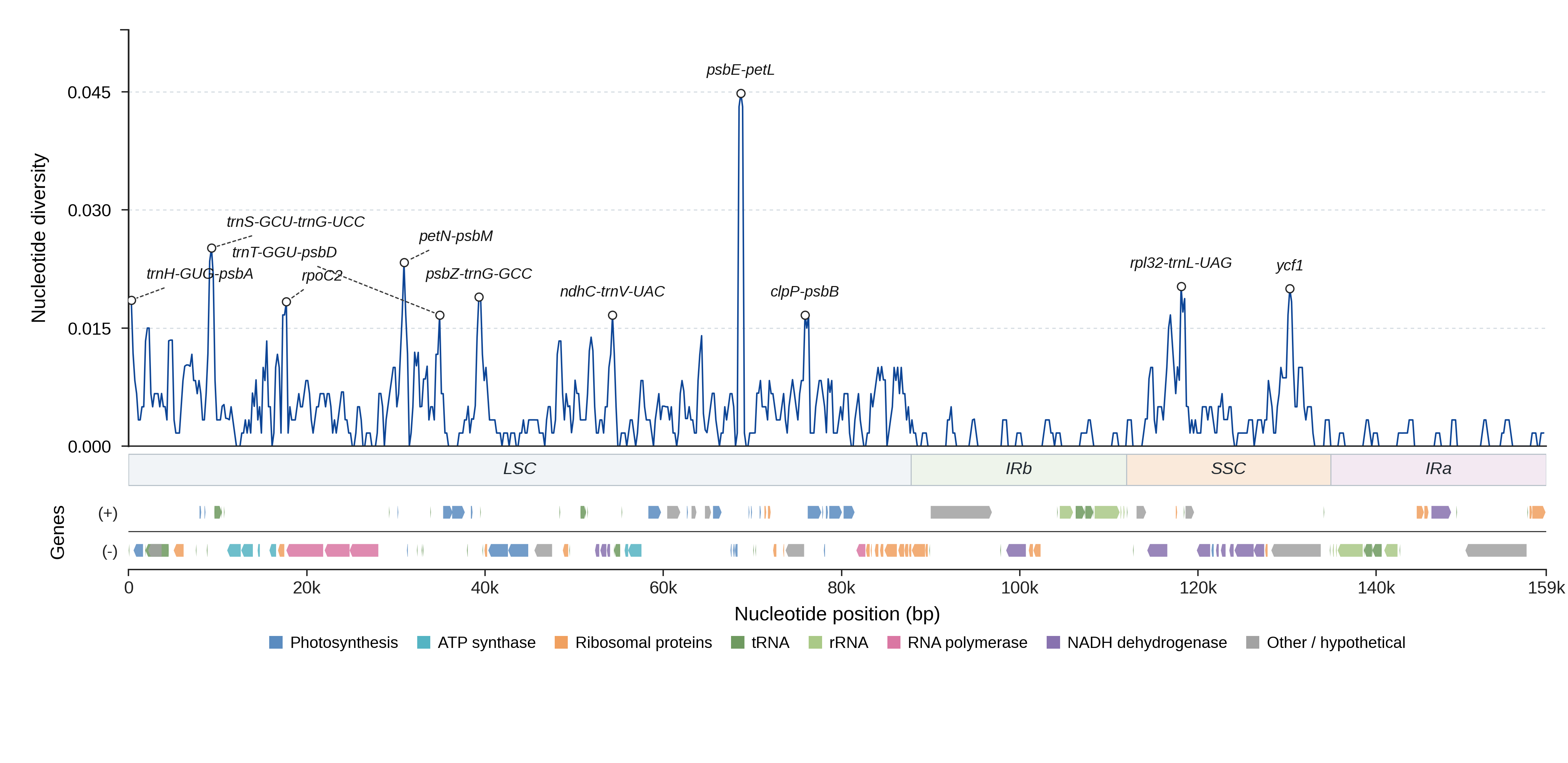 Sliding-window nucleotide diversity