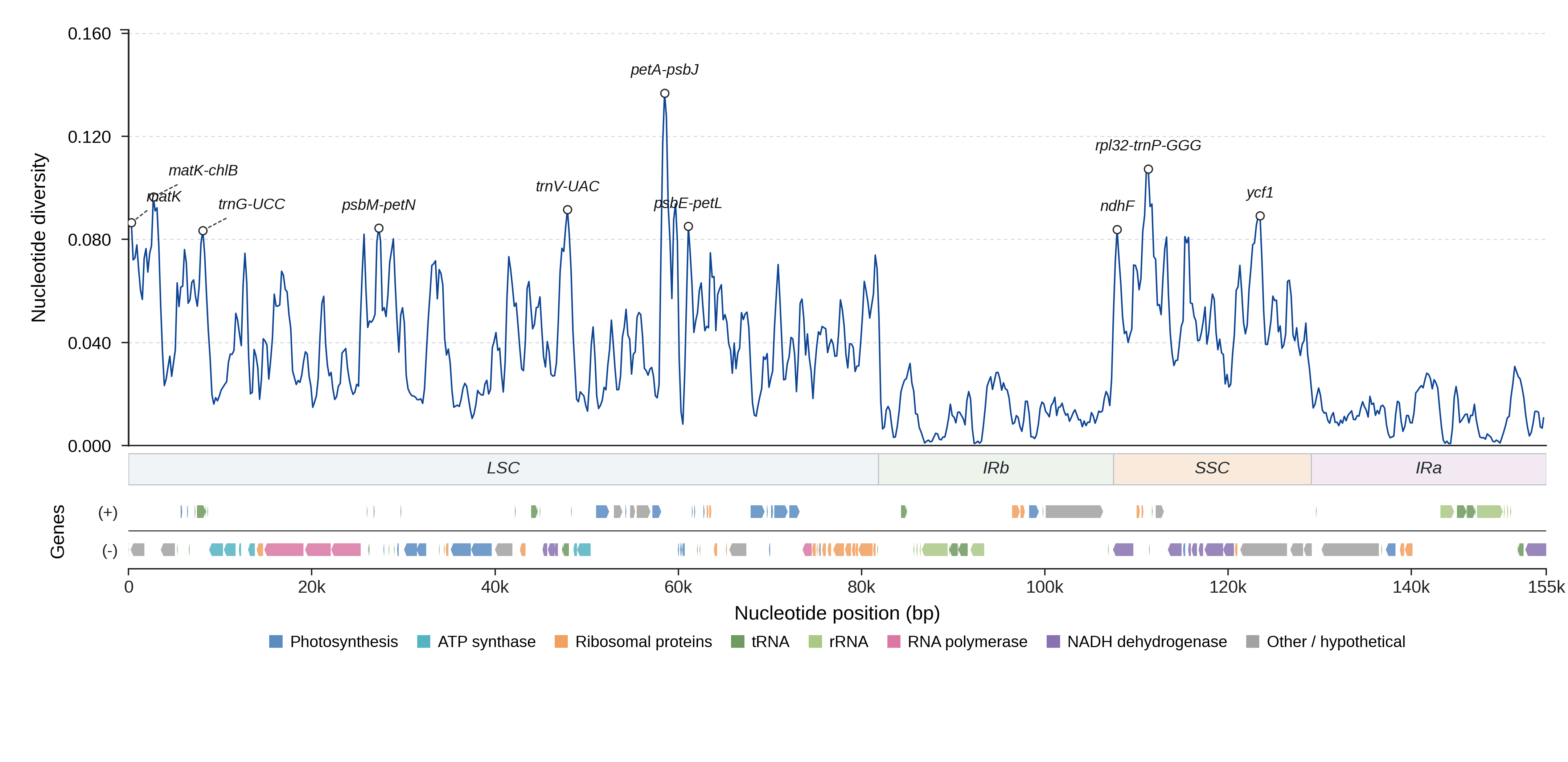 Sliding-window nucleotide diversity