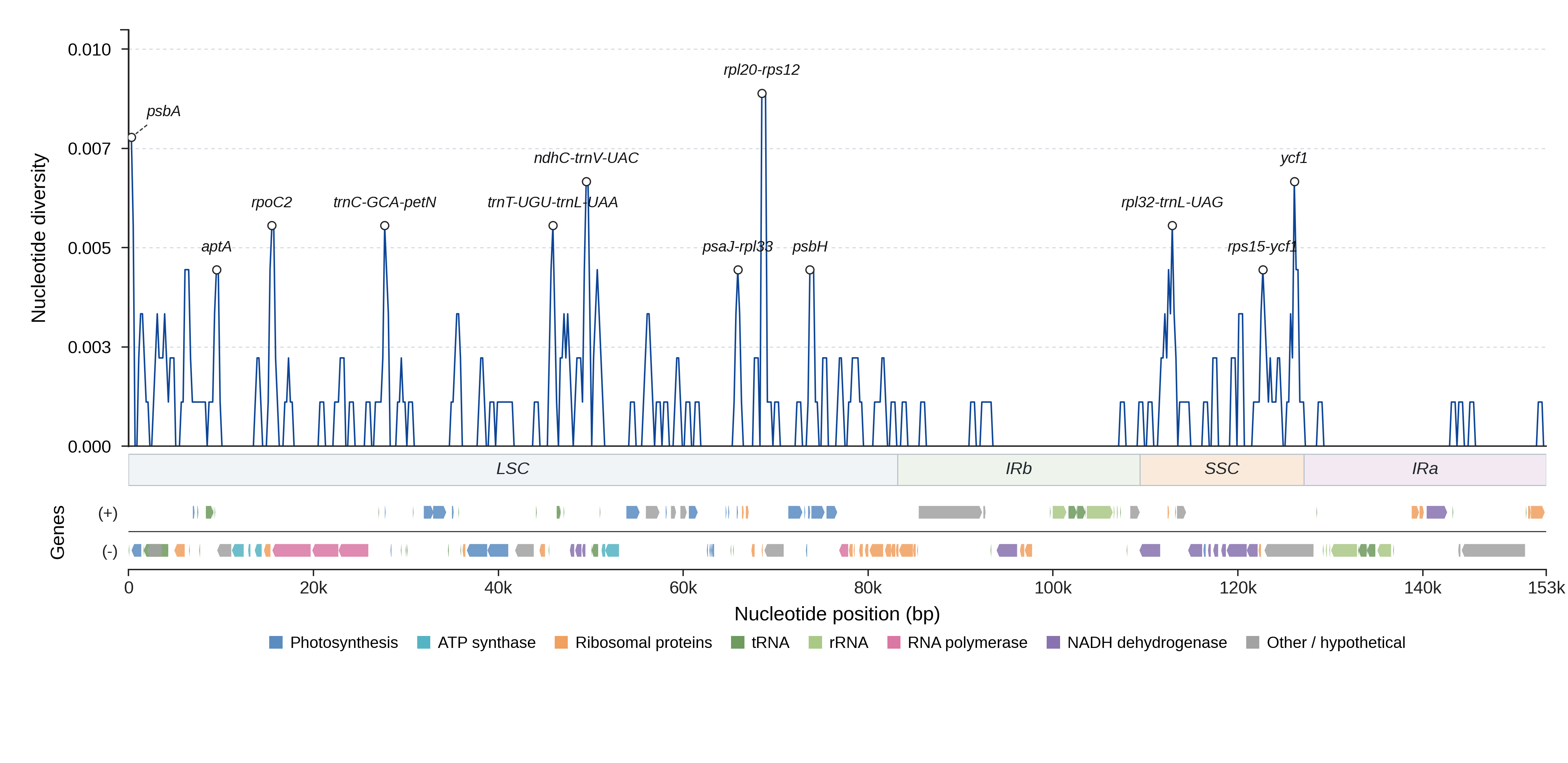 Sliding-window nucleotide diversity